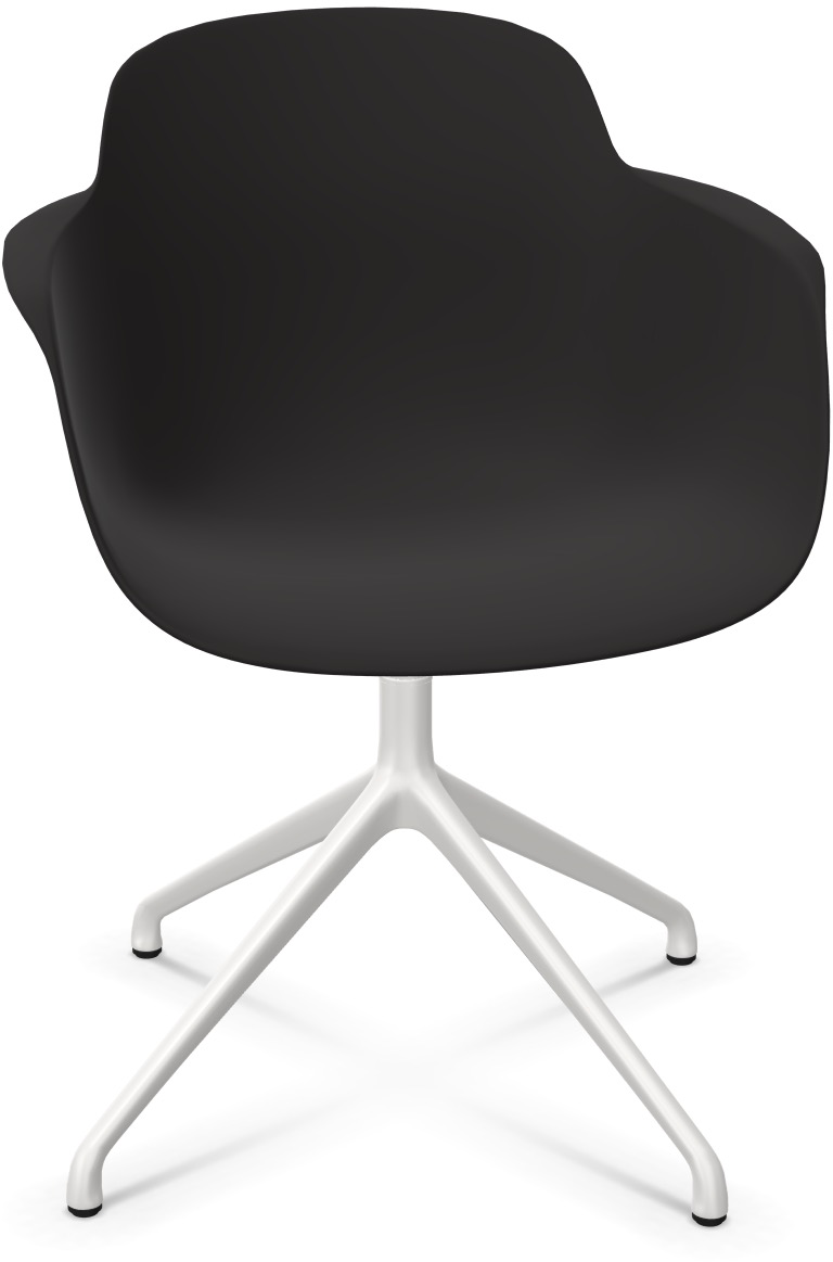SICLA 4 Star in Schwarz / Weiss präsentiert im Onlineshop von KAQTU Design AG. Stuhl mit Armlehne ist von Infiniti Design