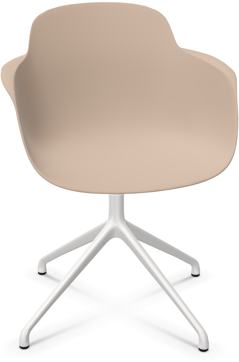 SICLA 4 Star in Sand / Weiss präsentiert im Onlineshop von KAQTU Design AG. Stuhl mit Armlehne ist von Infiniti Design