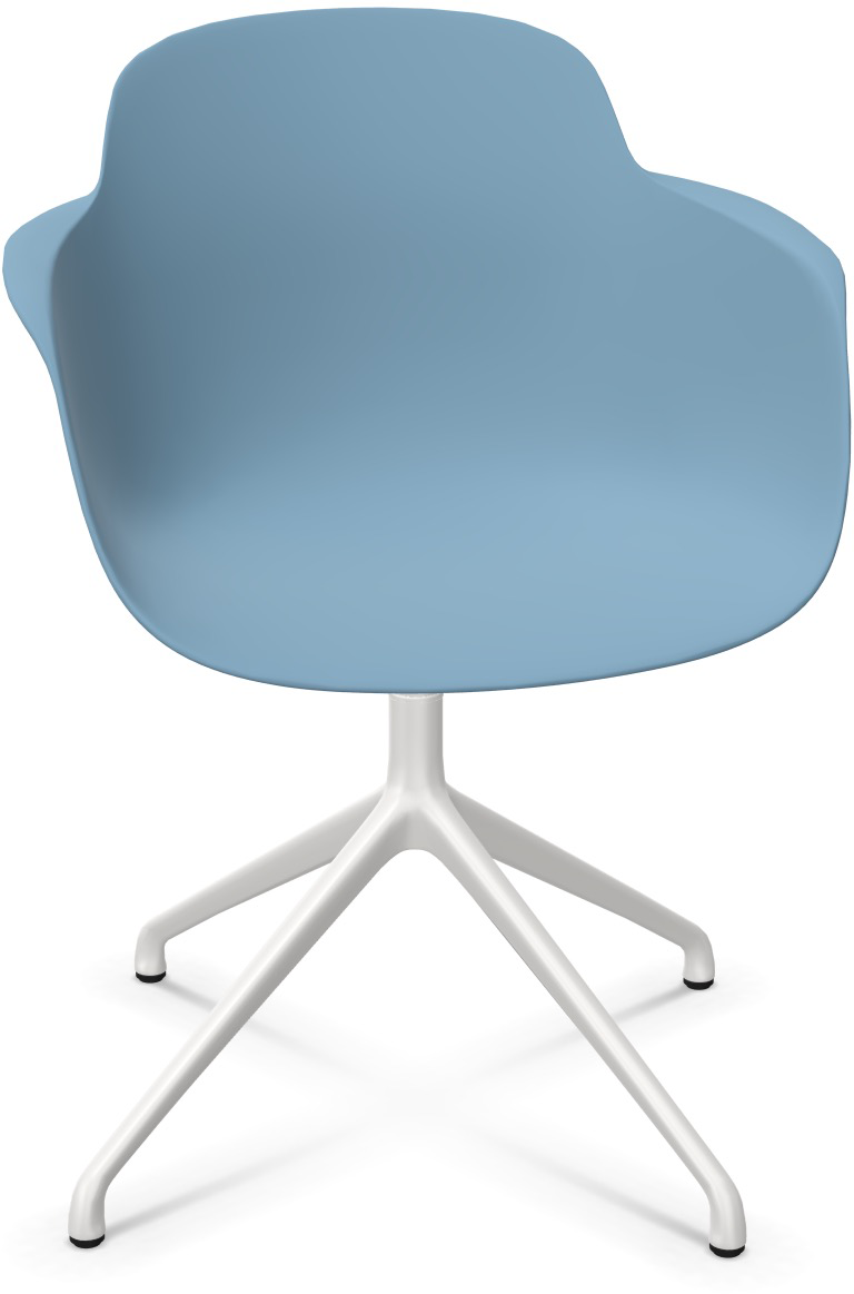 SICLA 4 Star in Blau / Weiss präsentiert im Onlineshop von KAQTU Design AG. Stuhl mit Armlehne ist von Infiniti Design