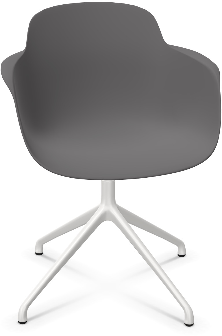 SICLA 4 Star in Anthrazit / Weiss präsentiert im Onlineshop von KAQTU Design AG. Stuhl mit Armlehne ist von Infiniti Design