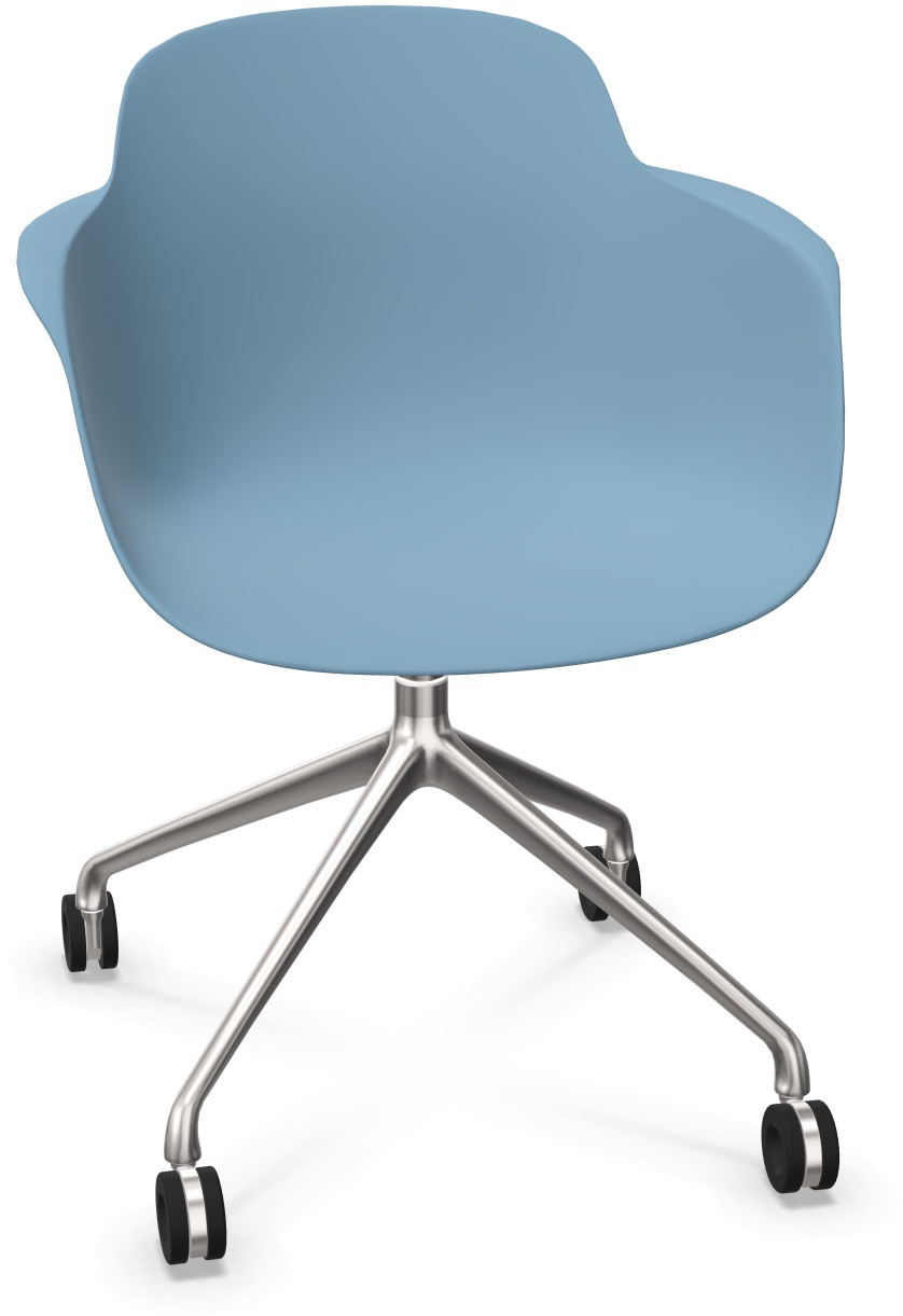 SICLA Swivel in Blau / Silber präsentiert im Onlineshop von KAQTU Design AG. Bürostuhl mit Armlehne ist von Infiniti Design