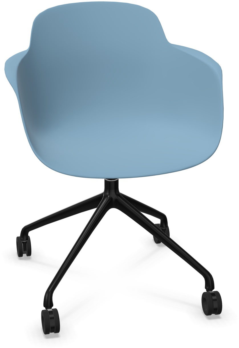 SICLA Swivel in Blau / Schwarz präsentiert im Onlineshop von KAQTU Design AG. Bürostuhl mit Armlehne ist von Infiniti Design