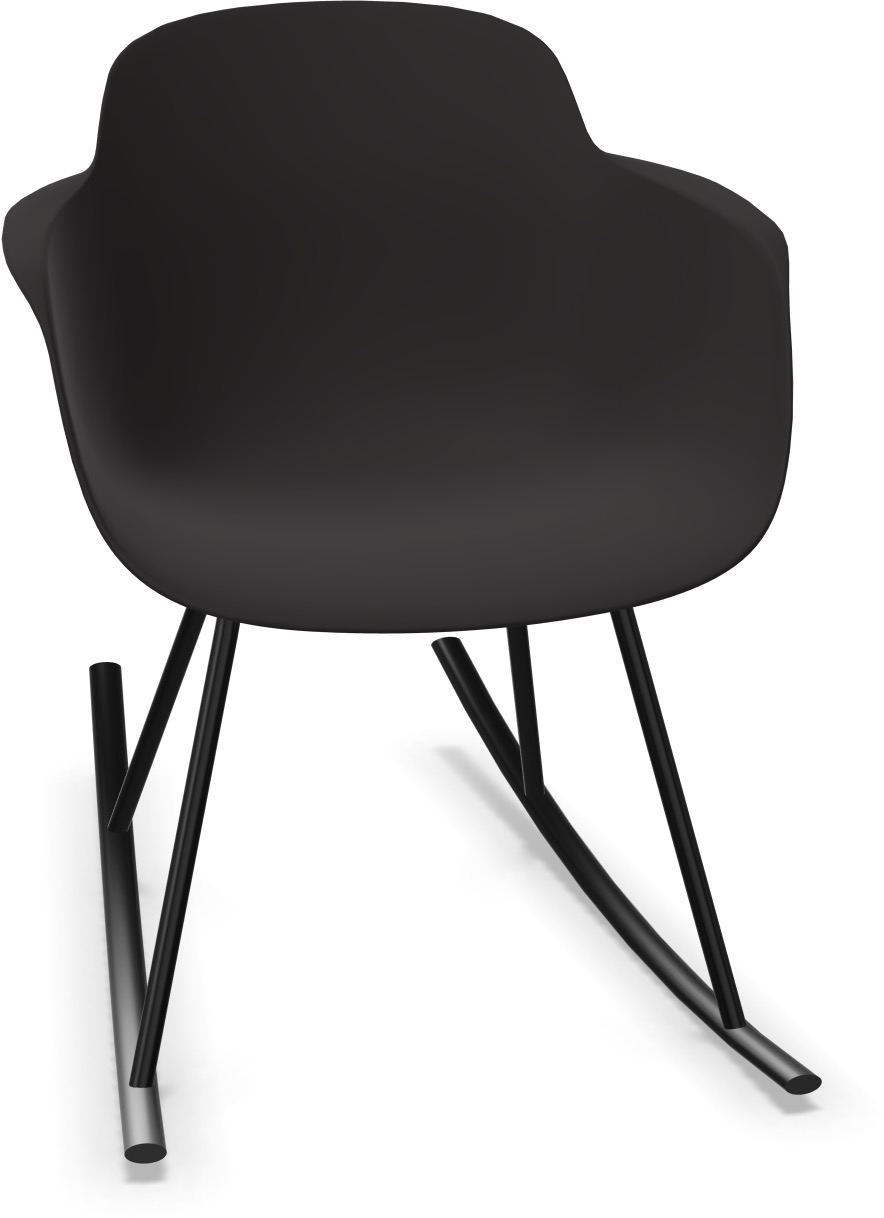 SICLA rocking in Schwarz präsentiert im Onlineshop von KAQTU Design AG. Stuhl mit Armlehne ist von Infiniti Design