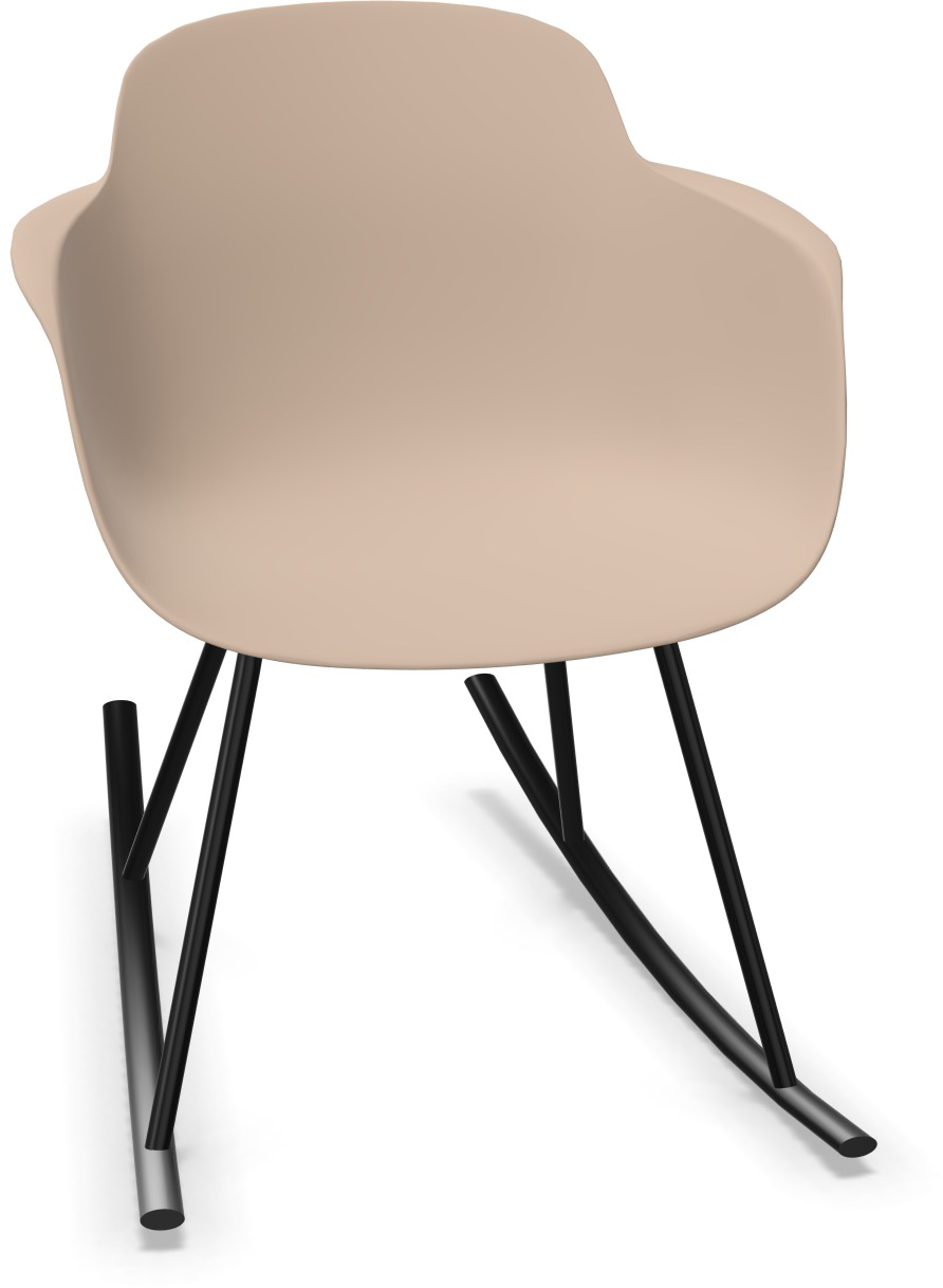SICLA rocking in Sand / Schwarz präsentiert im Onlineshop von KAQTU Design AG. Stuhl mit Armlehne ist von Infiniti Design