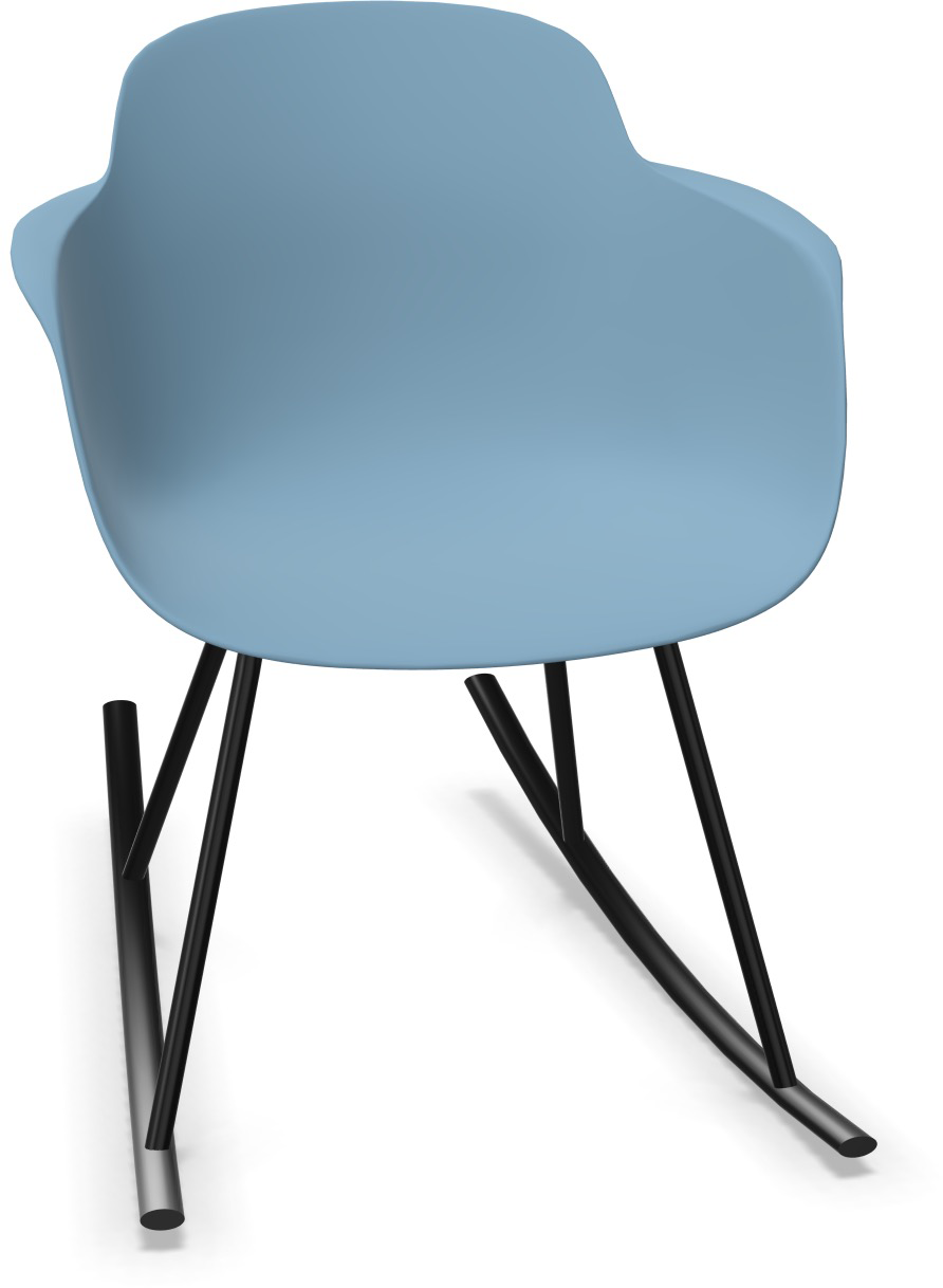 SICLA rocking in Blau / Schwarz präsentiert im Onlineshop von KAQTU Design AG. Stuhl mit Armlehne ist von Infiniti Design