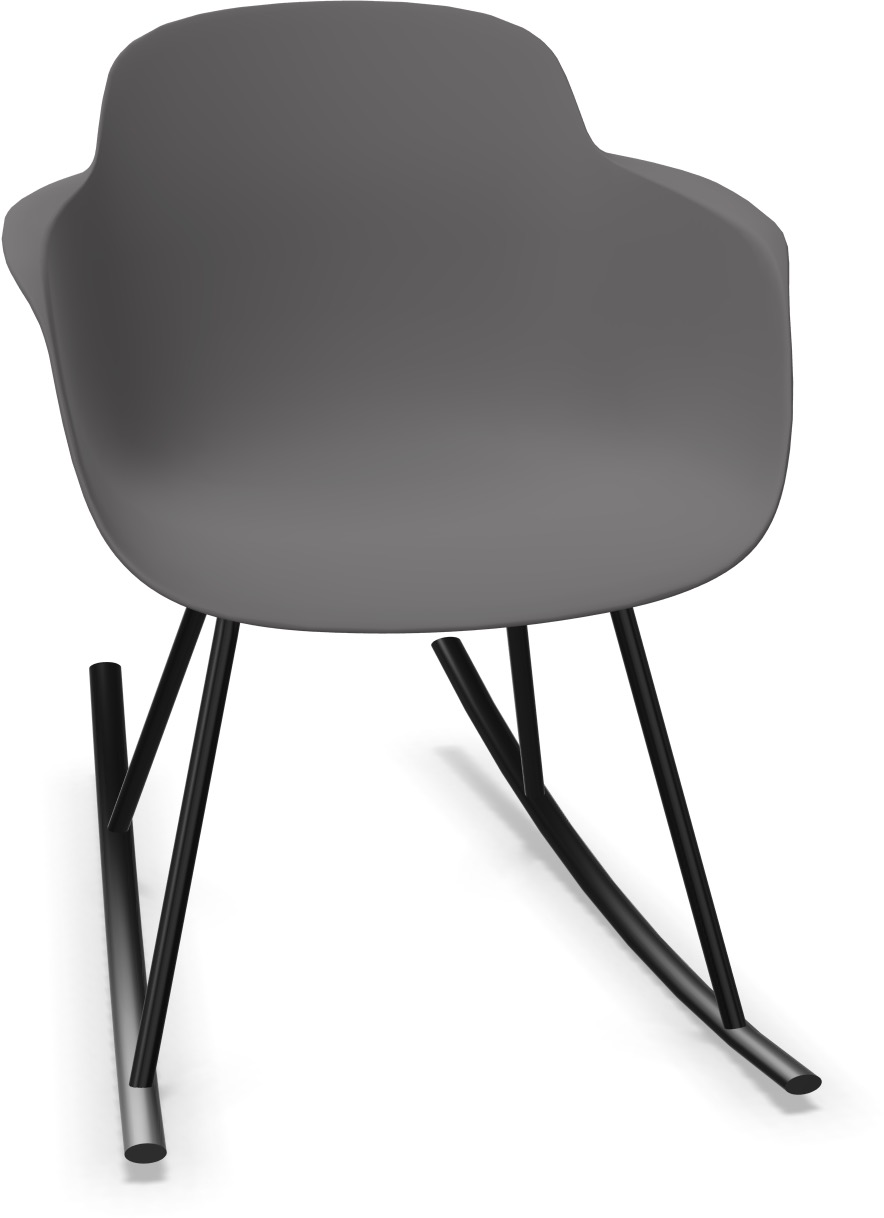 SICLA rocking in Anthrazit / Schwarz präsentiert im Onlineshop von KAQTU Design AG. Stuhl mit Armlehne ist von Infiniti Design