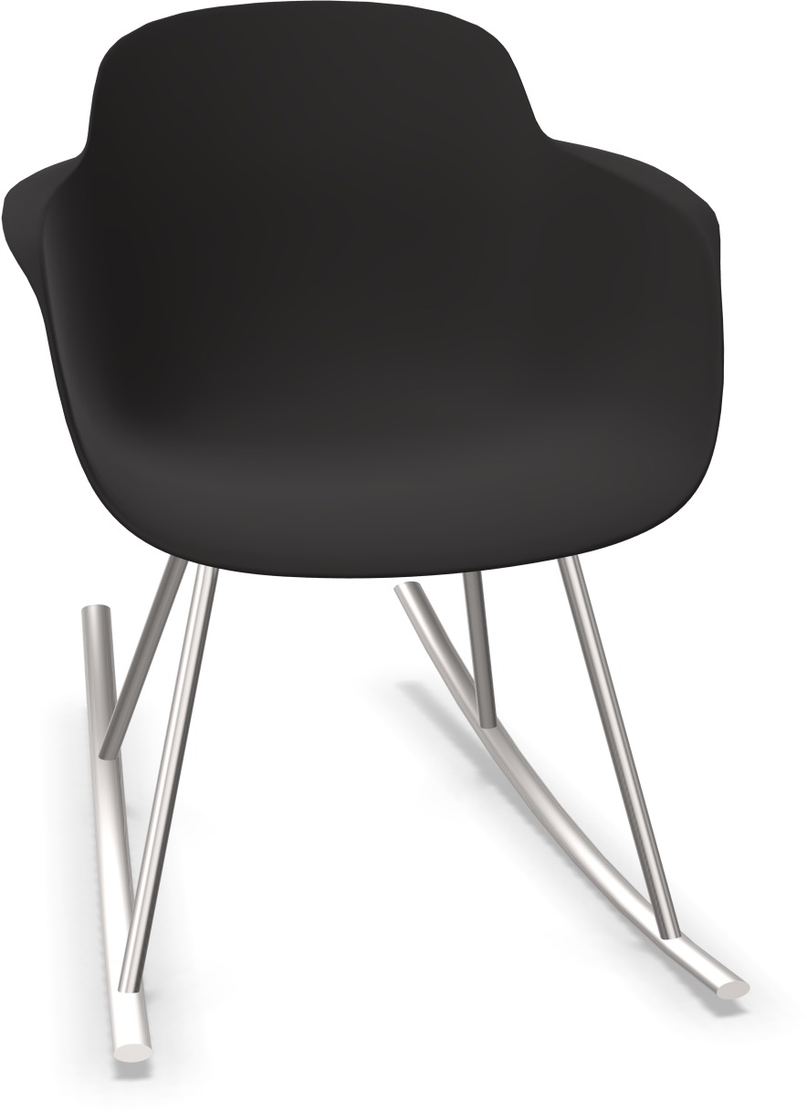 SICLA rocking in Schwarz / Chrom präsentiert im Onlineshop von KAQTU Design AG. Stuhl mit Armlehne ist von Infiniti Design