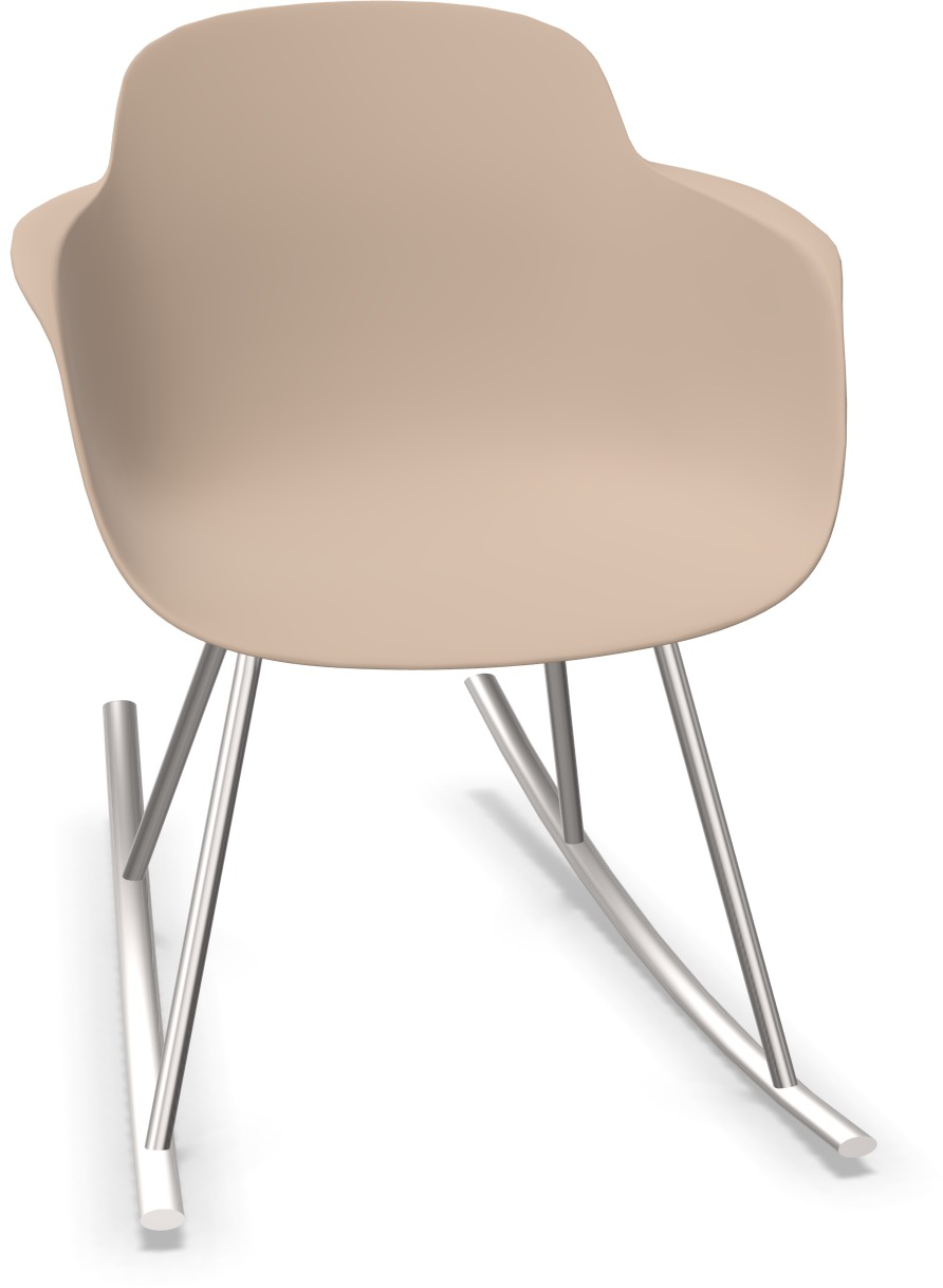SICLA rocking in Sand / Chrom präsentiert im Onlineshop von KAQTU Design AG. Stuhl mit Armlehne ist von Infiniti Design