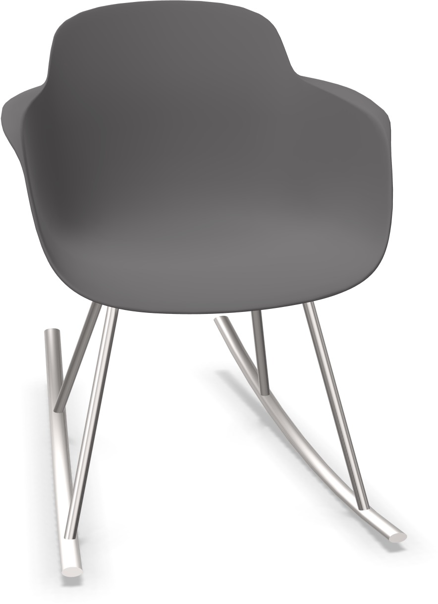 SICLA rocking in Anthrazit / Chrom präsentiert im Onlineshop von KAQTU Design AG. Stuhl mit Armlehne ist von Infiniti Design
