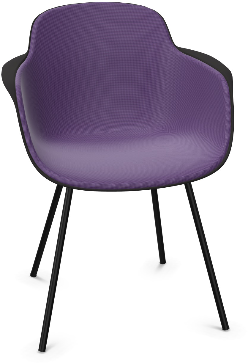 SICLA gepolstert in Violett / Schwarz präsentiert im Onlineshop von KAQTU Design AG. Stuhl mit Armlehne ist von Infiniti Design