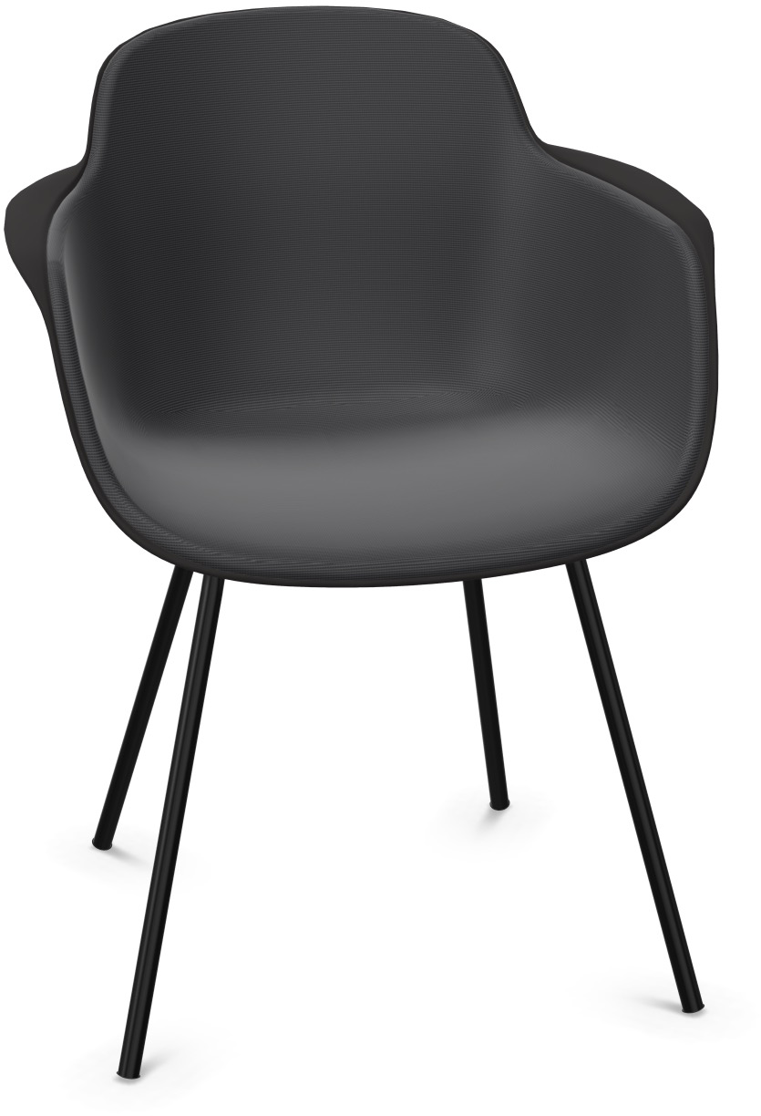 SICLA gepolstert in Anthrazit präsentiert im Onlineshop von KAQTU Design AG. Stuhl mit Armlehne ist von Infiniti Design