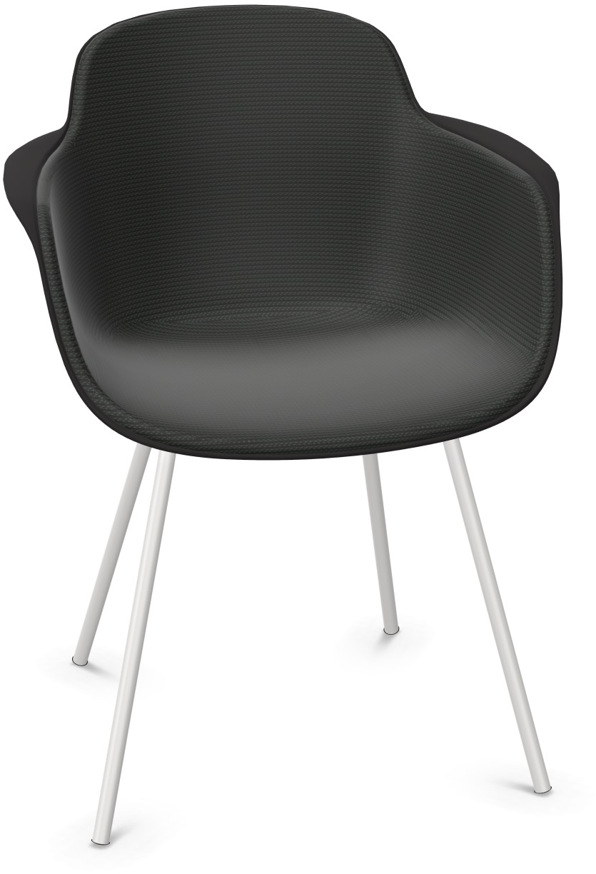 SICLA gepolstert in Schwarz / Weiss präsentiert im Onlineshop von KAQTU Design AG. Stuhl mit Armlehne ist von Infiniti Design