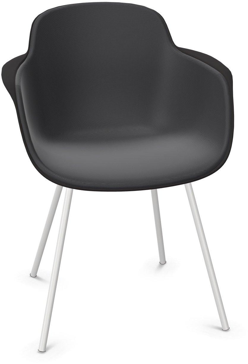 SICLA gepolstert in Anthrazit / Weiss präsentiert im Onlineshop von KAQTU Design AG. Stuhl mit Armlehne ist von Infiniti Design