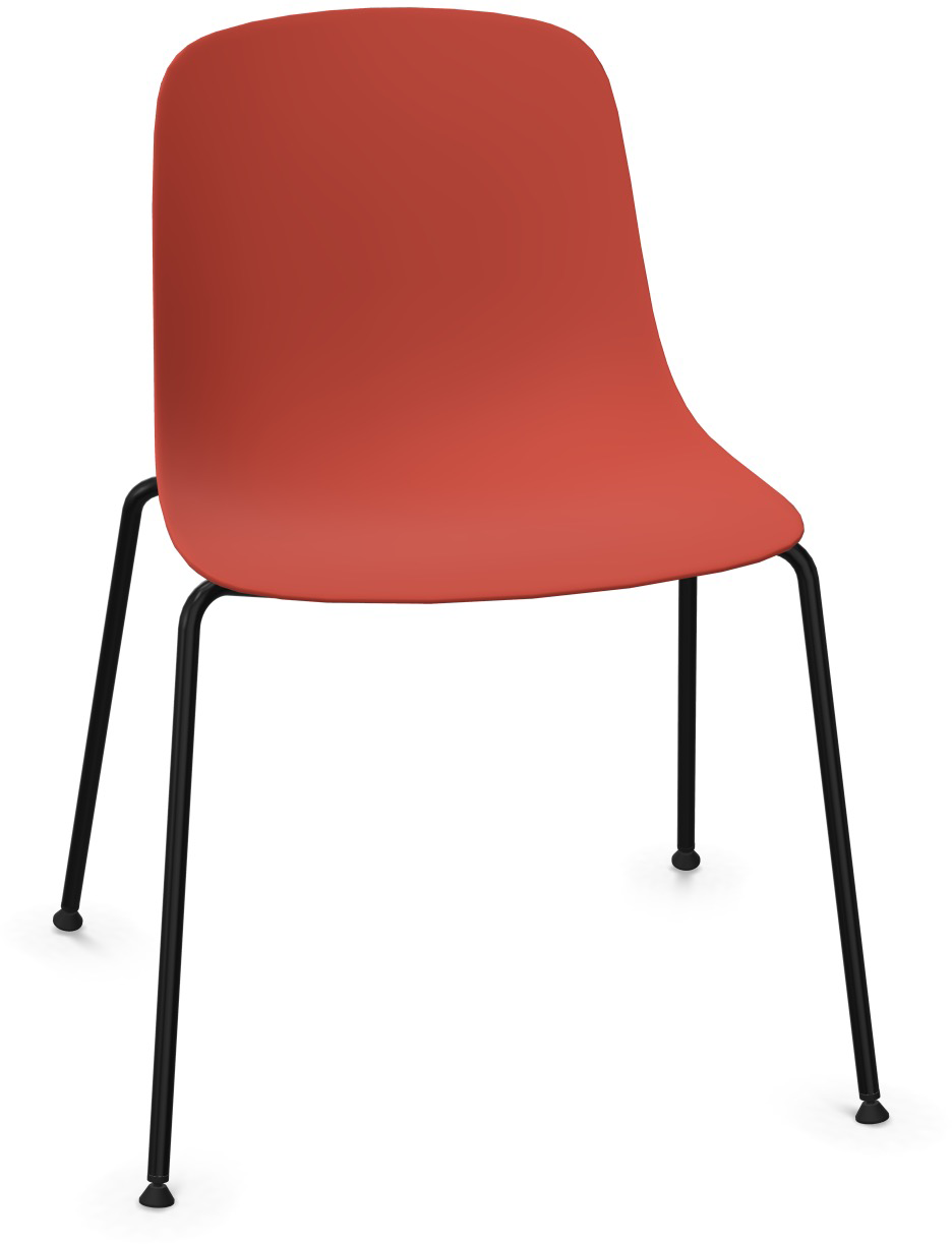 PURE LOOP MONO in Rot / Schwarz präsentiert im Onlineshop von KAQTU Design AG. Stuhl ist von Infiniti Design