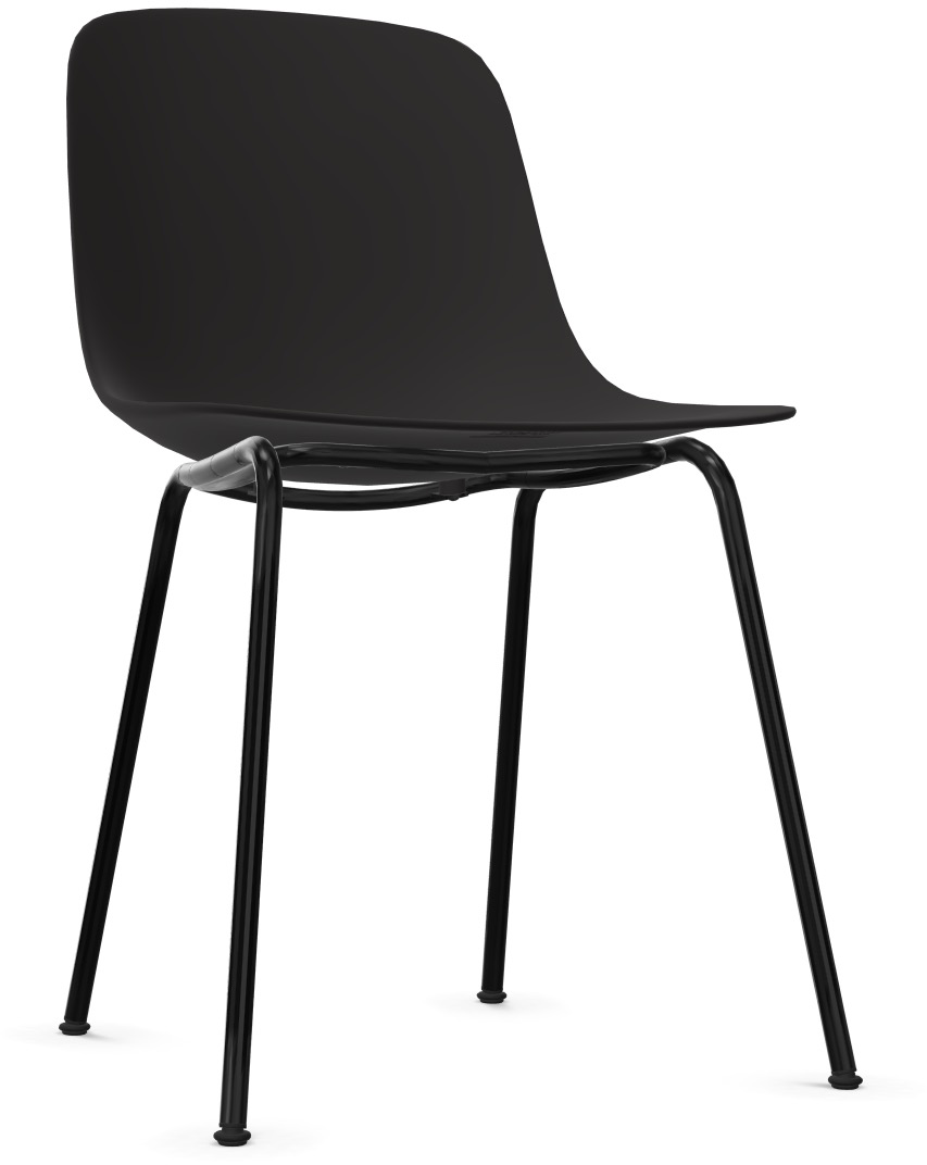PURE LOOP MONO - Non stackable in Schwarz / Schwarz präsentiert im Onlineshop von KAQTU Design AG. Stuhl ist von Infiniti Design