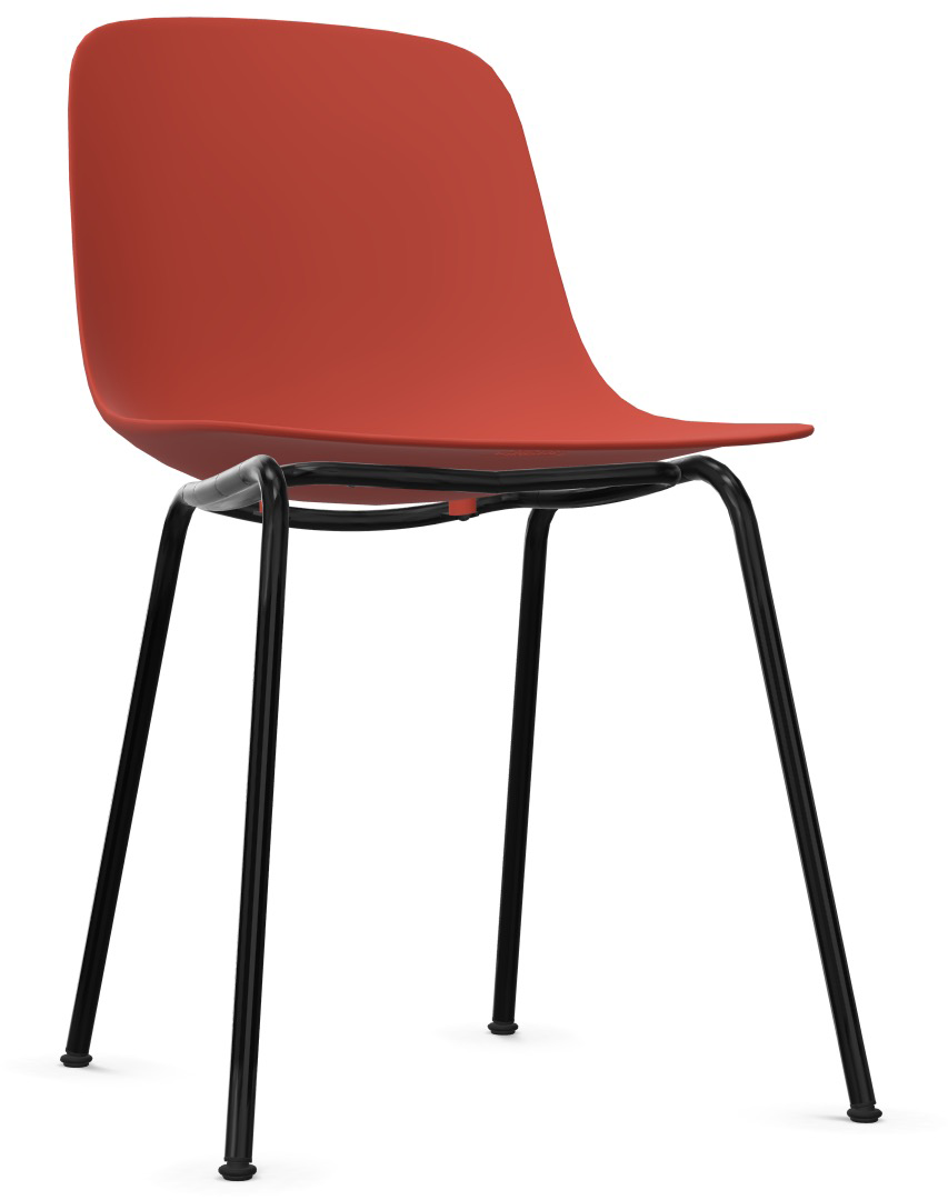 PURE LOOP MONO - Non stackable in Rot / Schwarz präsentiert im Onlineshop von KAQTU Design AG. Stuhl ist von Infiniti Design