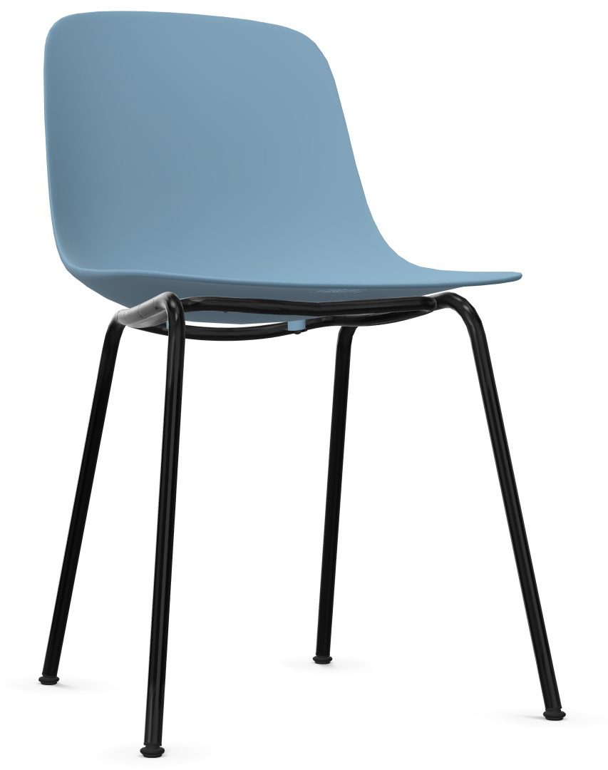 PURE LOOP MONO - Non stackable in Blau / Schwarz präsentiert im Onlineshop von KAQTU Design AG. Stuhl ist von Infiniti Design