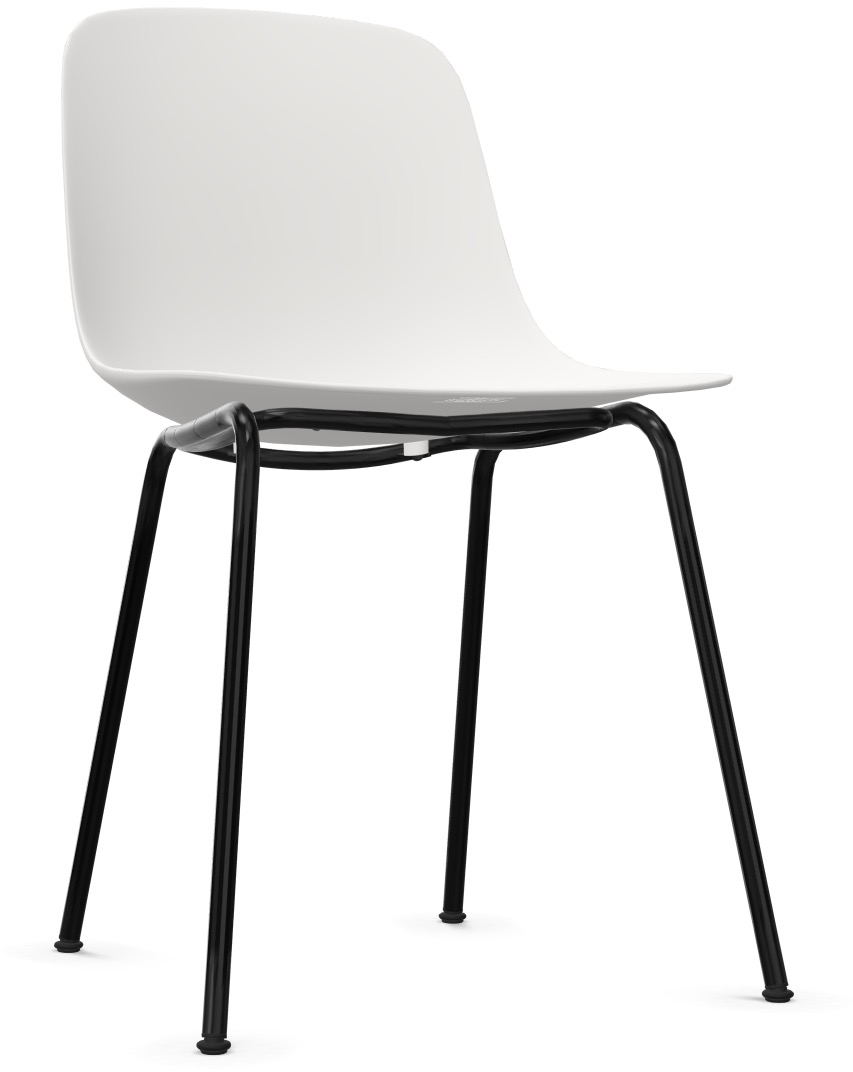 PURE LOOP MONO - Non stackable in Weiss / Schwarz präsentiert im Onlineshop von KAQTU Design AG. Stuhl ist von Infiniti Design