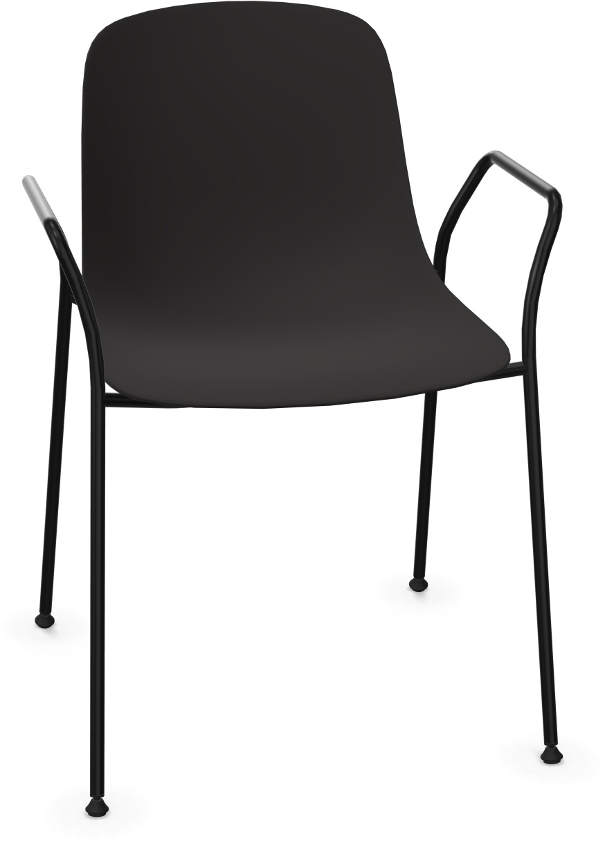 PURE LOOP MONO Armlehnstuhl in Schwarz / Schwarz präsentiert im Onlineshop von KAQTU Design AG. Stuhl mit Armlehne ist von Infiniti Design