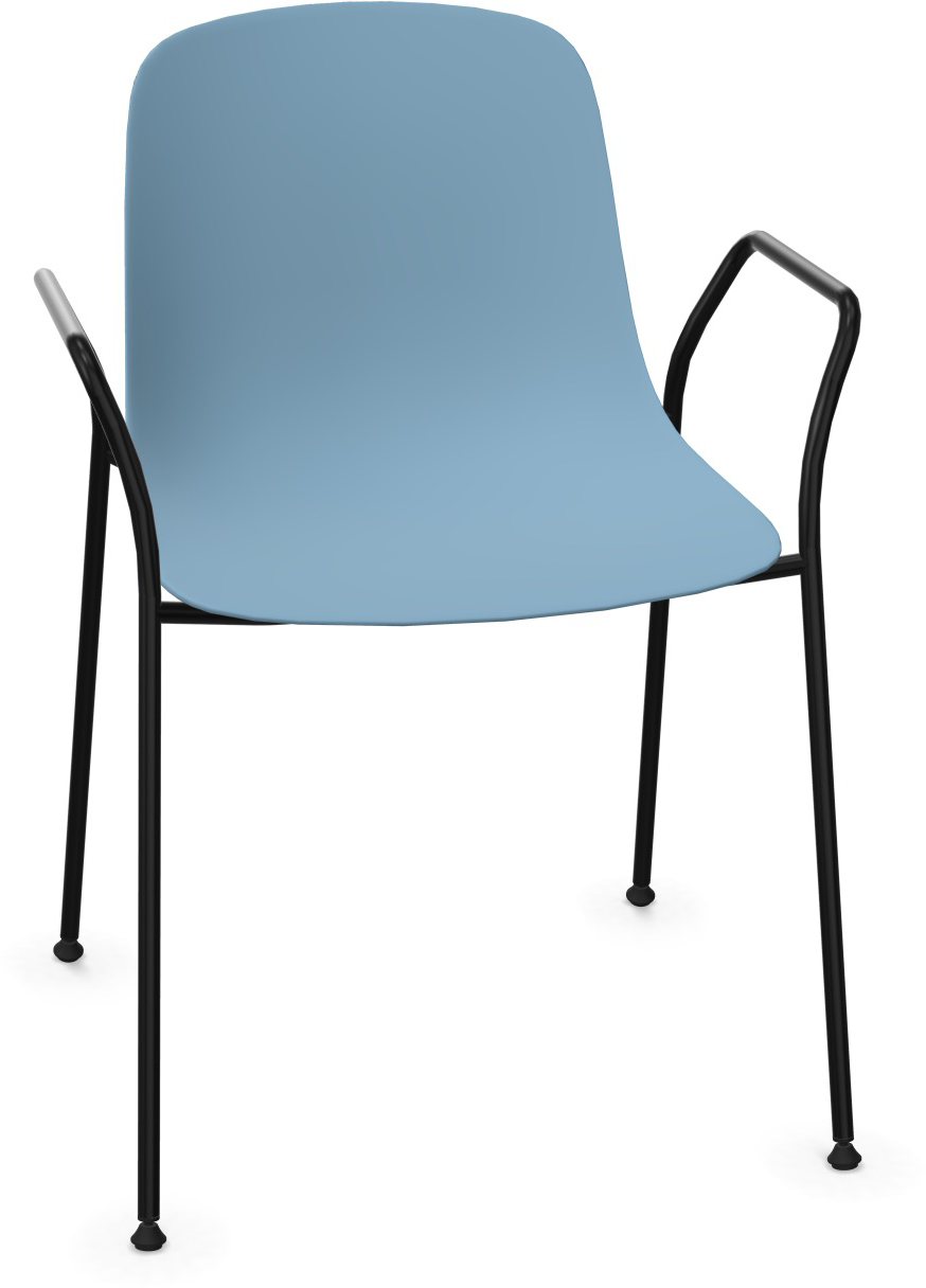 PURE LOOP MONO Armlehnstuhl in Blau / Schwarz präsentiert im Onlineshop von KAQTU Design AG. Stuhl mit Armlehne ist von Infiniti Design