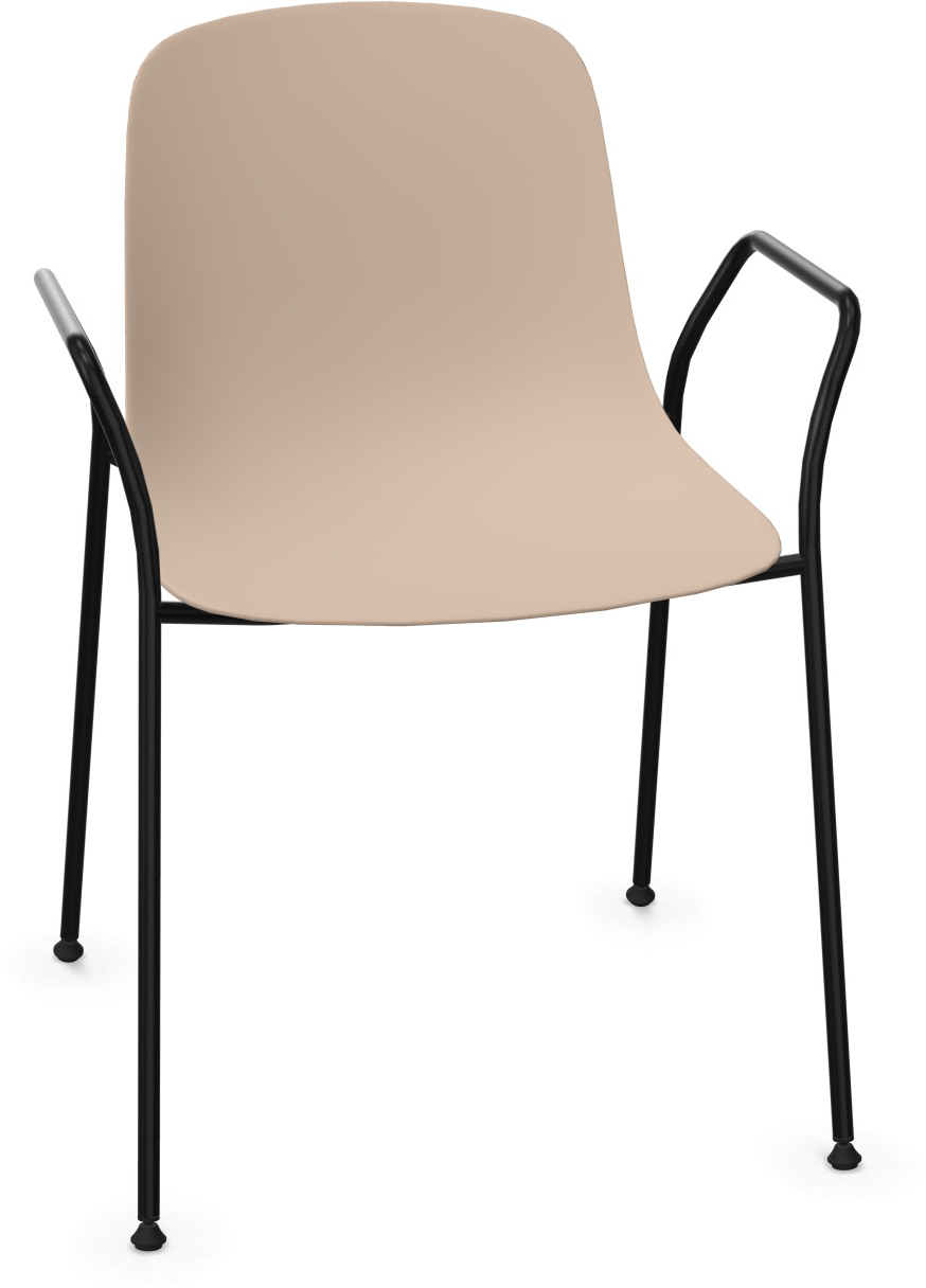 PURE LOOP MONO Armlehnstuhl in Sand / Schwarz präsentiert im Onlineshop von KAQTU Design AG. Stuhl mit Armlehne ist von Infiniti Design
