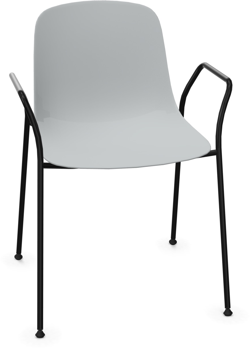PURE LOOP MONO Armlehnstuhl in Grau / Schwarz präsentiert im Onlineshop von KAQTU Design AG. Stuhl mit Armlehne ist von Infiniti Design