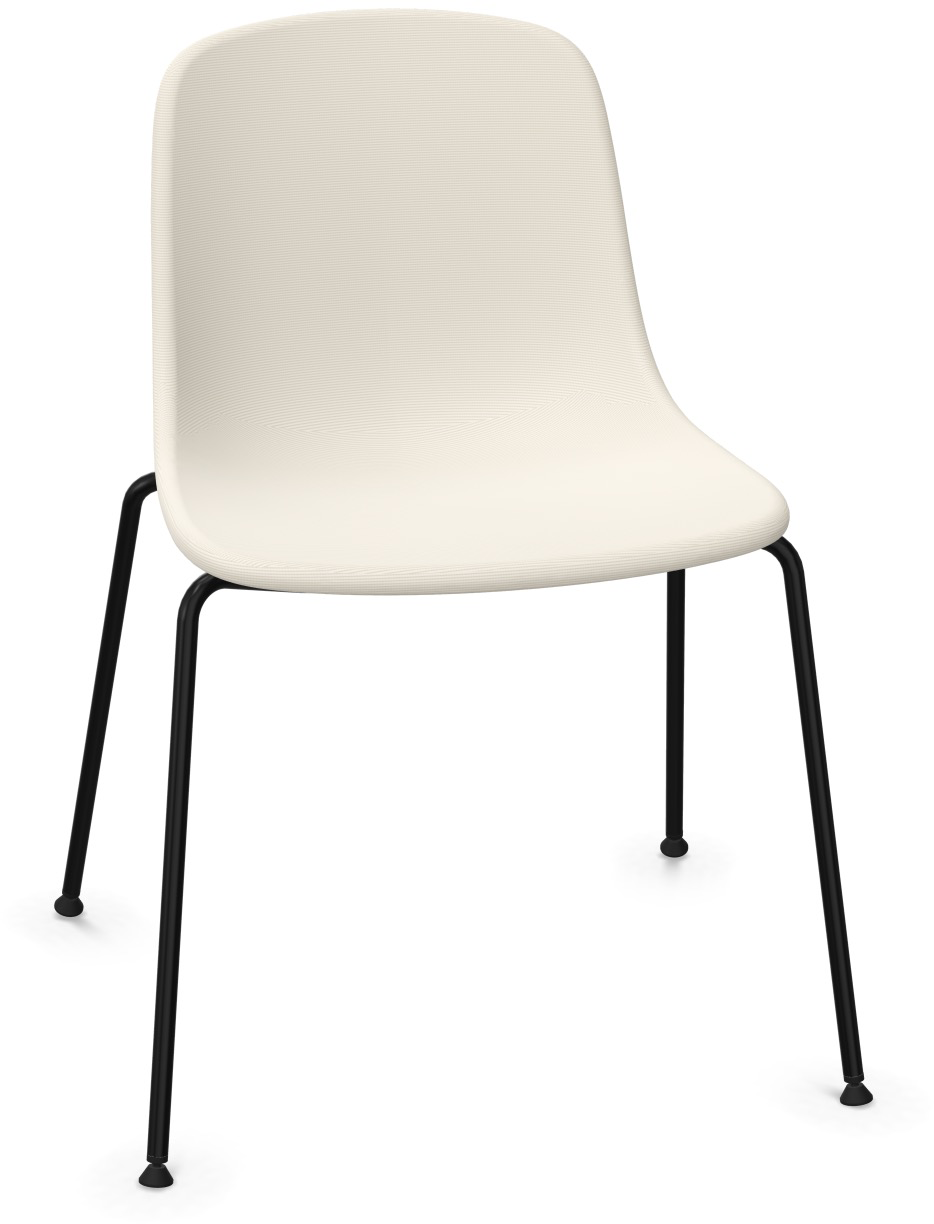 PURE LOOP MONO gepolstert in Weiss / Schwarz präsentiert im Onlineshop von KAQTU Design AG. Stuhl ist von Infiniti Design