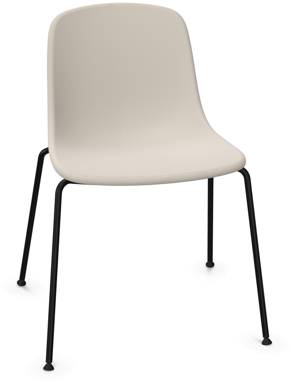 PURE LOOP MONO gepolstert in Hellgrau / Schwarz präsentiert im Onlineshop von KAQTU Design AG. Stuhl ist von Infiniti Design