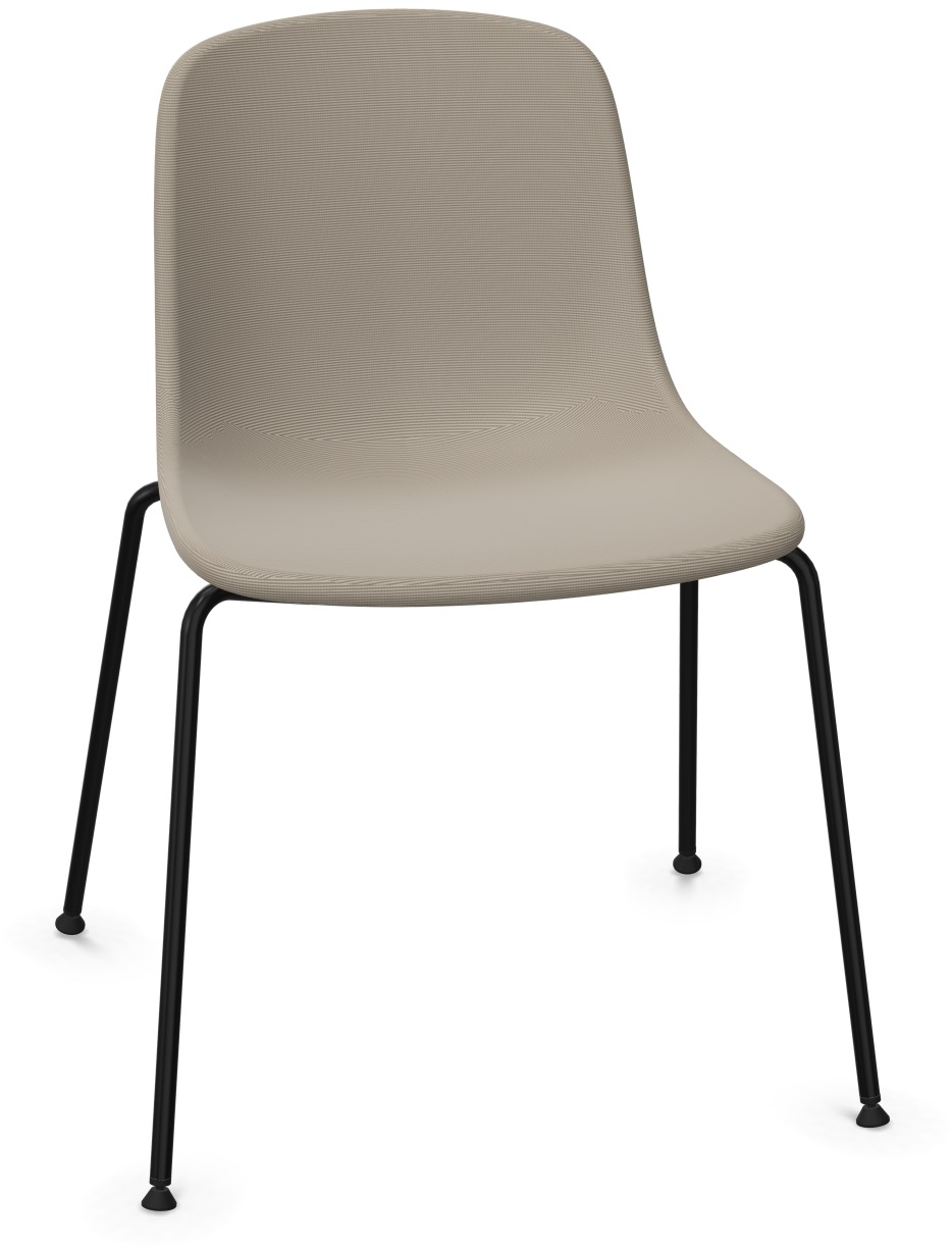 PURE LOOP MONO gepolstert in Beige / Schwarz präsentiert im Onlineshop von KAQTU Design AG. Stuhl ist von Infiniti Design