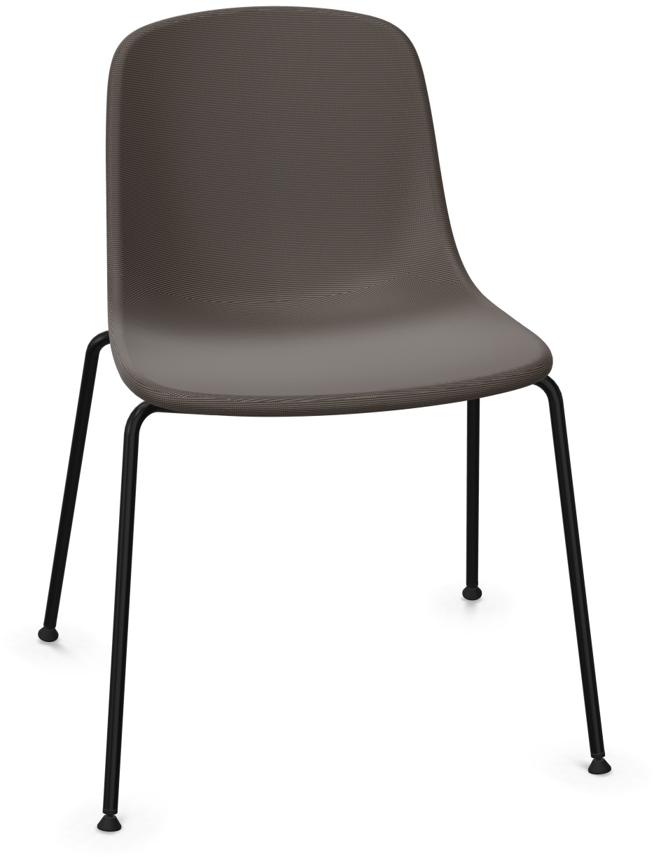 PURE LOOP MONO gepolstert in Graubraun / Schwarz präsentiert im Onlineshop von KAQTU Design AG. Stuhl ist von Infiniti Design