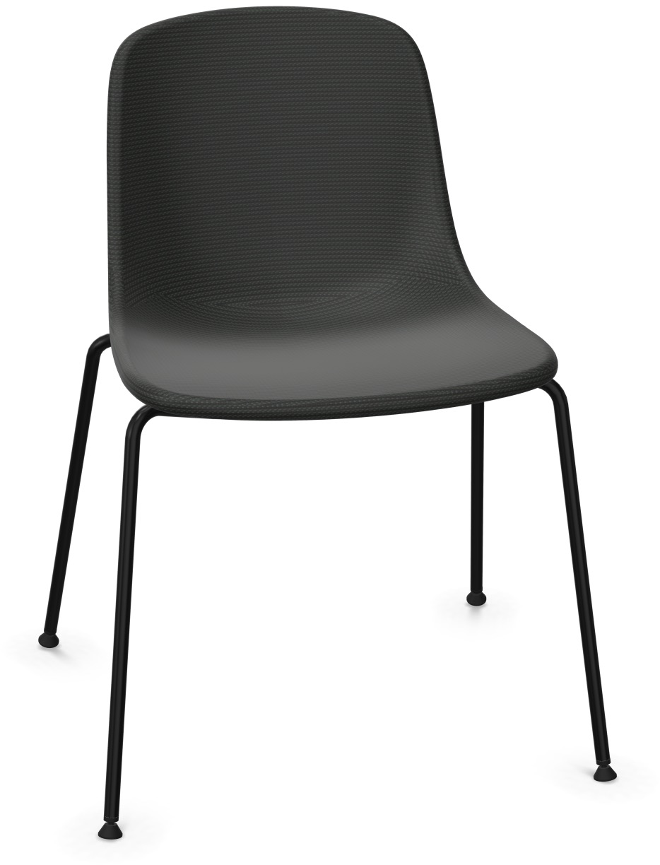PURE LOOP MONO gepolstert in Schwarz / Schwarz präsentiert im Onlineshop von KAQTU Design AG. Stuhl ist von Infiniti Design