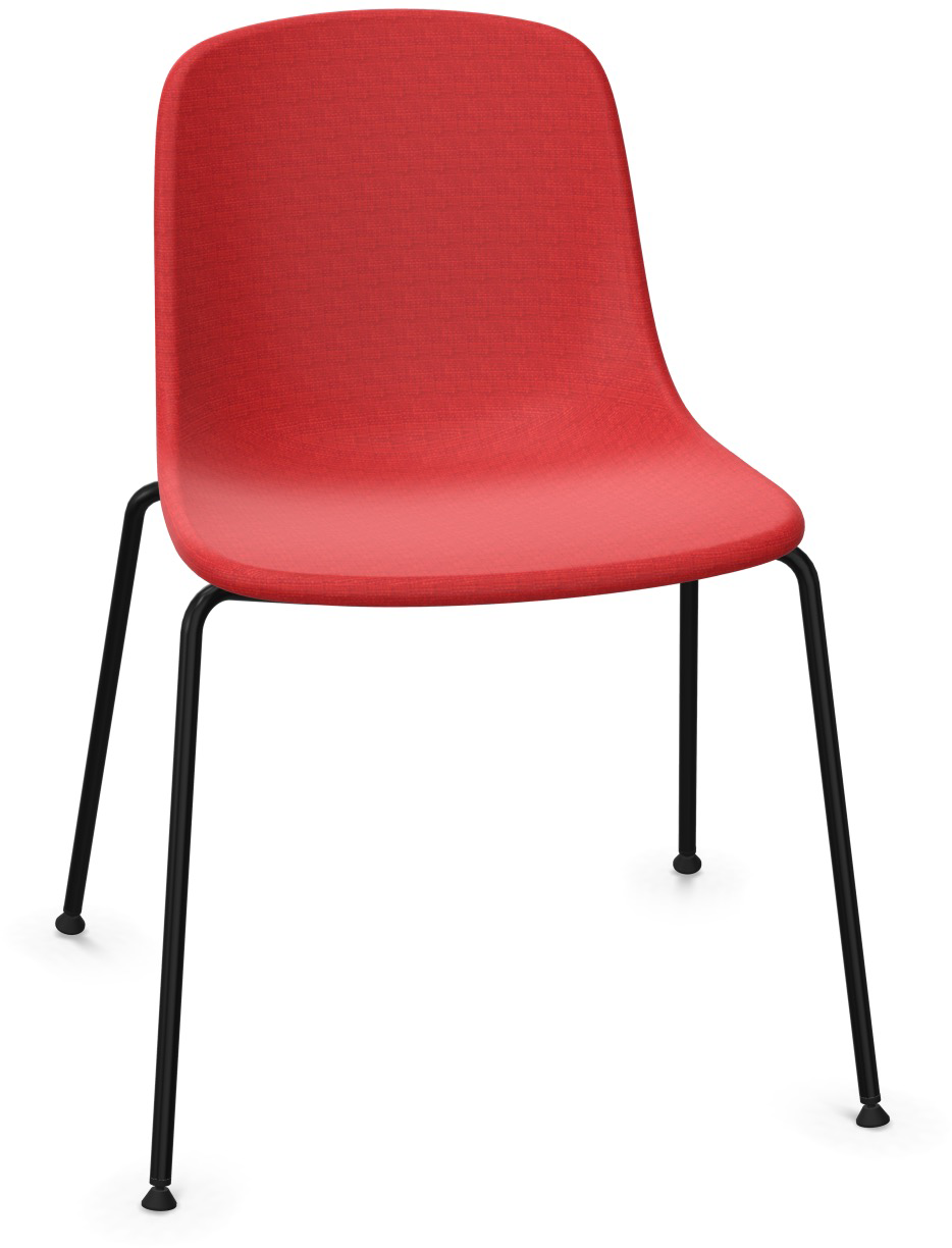 PURE LOOP MONO gepolstert in Rot / Schwarz präsentiert im Onlineshop von KAQTU Design AG. Stuhl ist von Infiniti Design