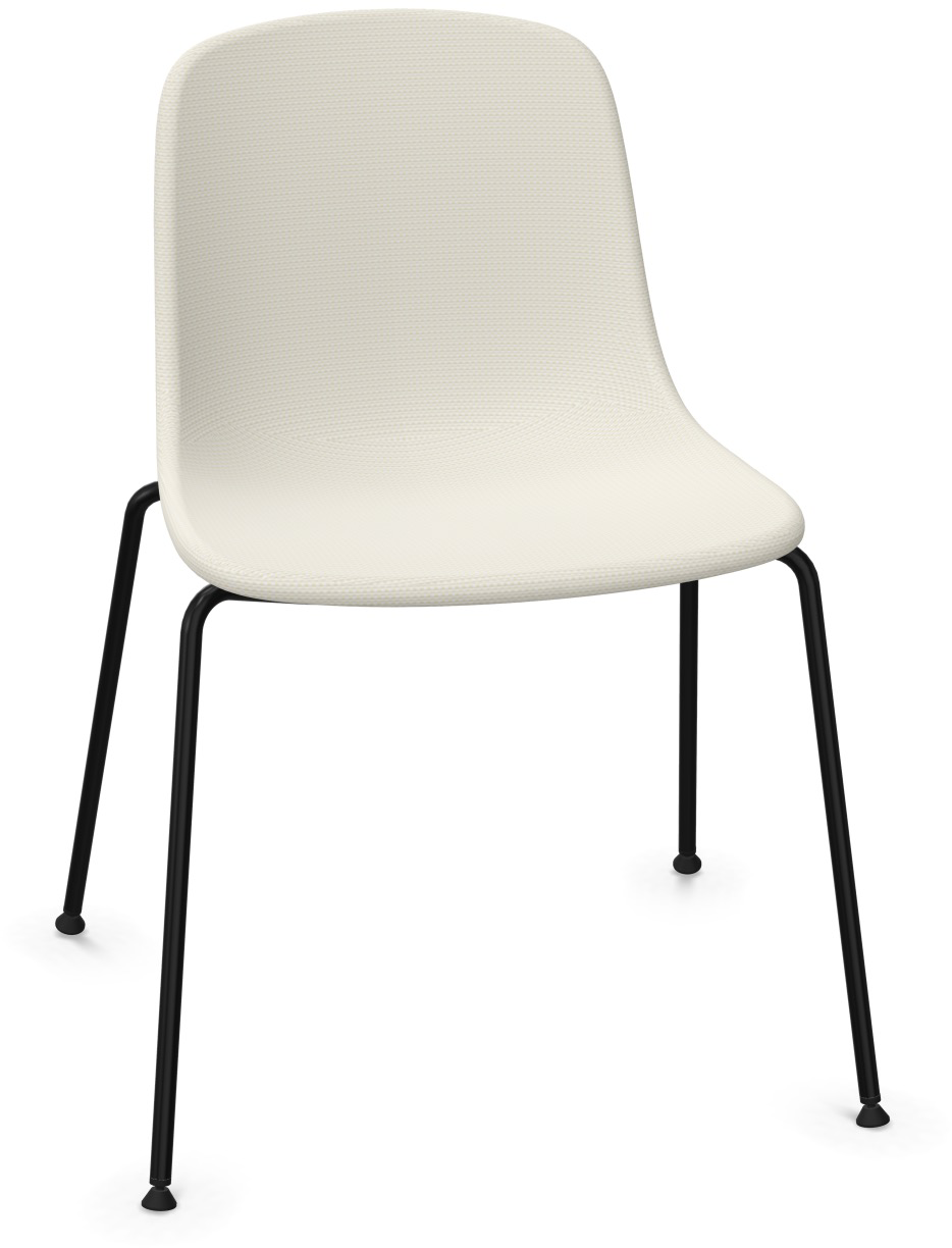 PURE LOOP MONO gepolstert in Sandweiss / Schwarz präsentiert im Onlineshop von KAQTU Design AG. Stuhl ist von Infiniti Design