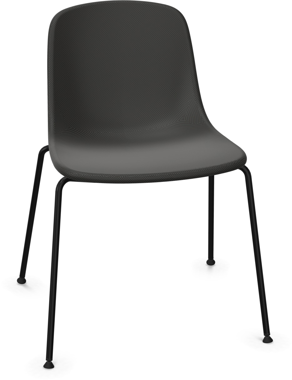 PURE LOOP MONO gepolstert in Dunkelgrau / Schwarz präsentiert im Onlineshop von KAQTU Design AG. Stuhl ist von Infiniti Design