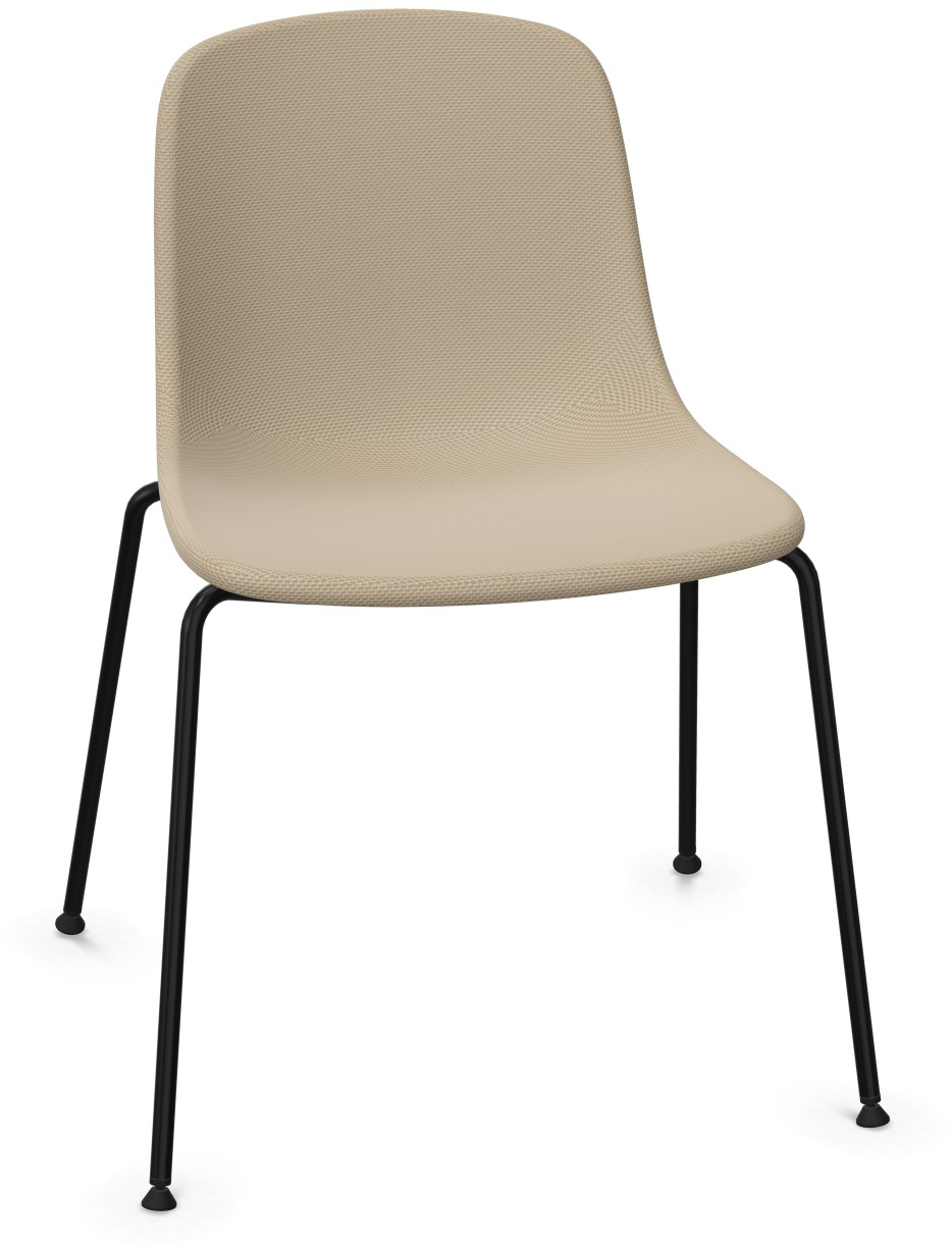 PURE LOOP MONO gepolstert in Hellbraun / Schwarz präsentiert im Onlineshop von KAQTU Design AG. Stuhl ist von Infiniti Design