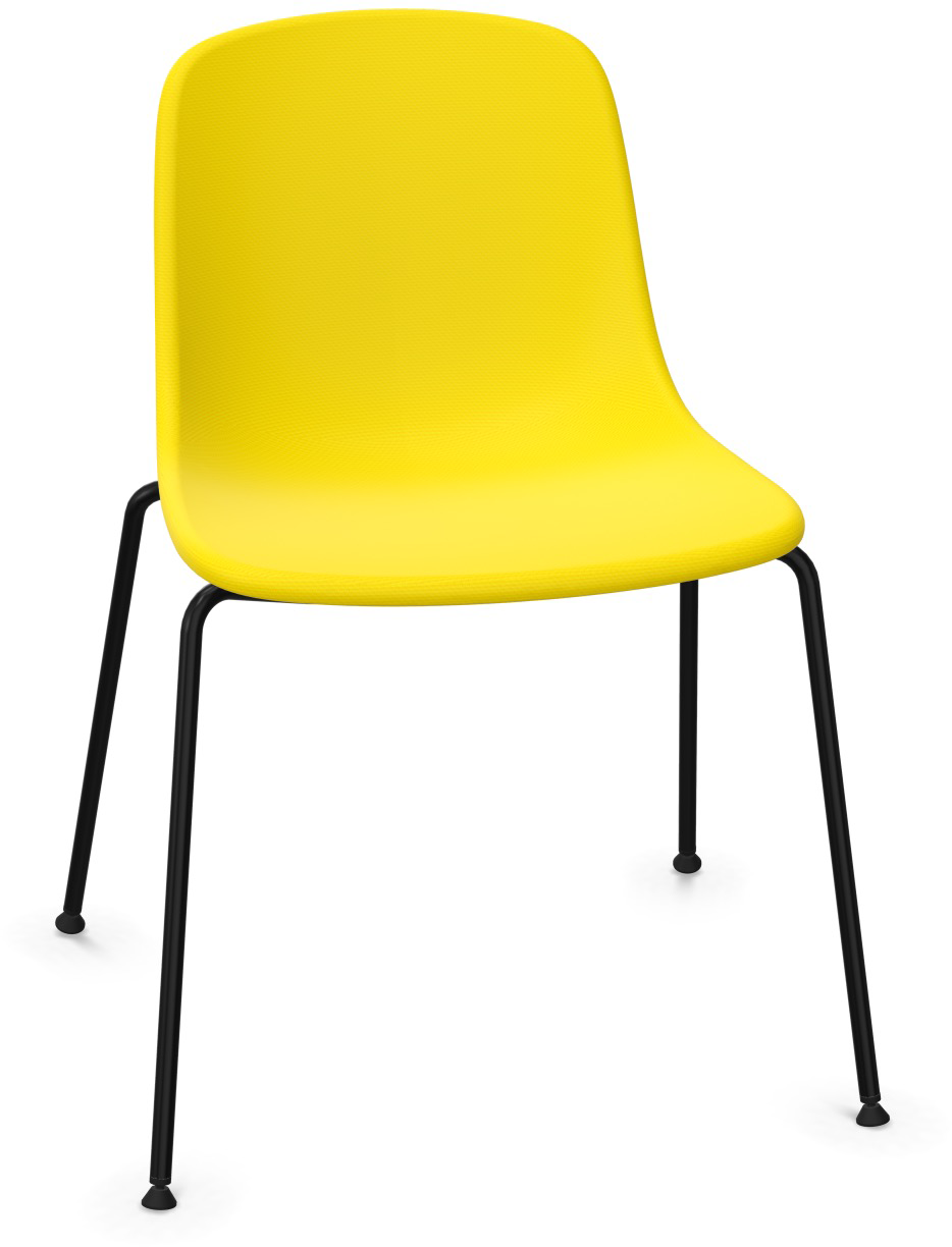 PURE LOOP MONO gepolstert in Gelb / Schwarz präsentiert im Onlineshop von KAQTU Design AG. Stuhl ist von Infiniti Design