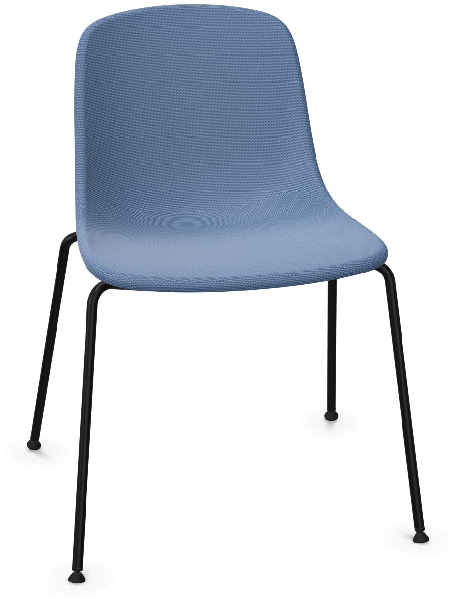 PURE LOOP MONO gepolstert in Blau / Schwarz präsentiert im Onlineshop von KAQTU Design AG. Stuhl ist von Infiniti Design