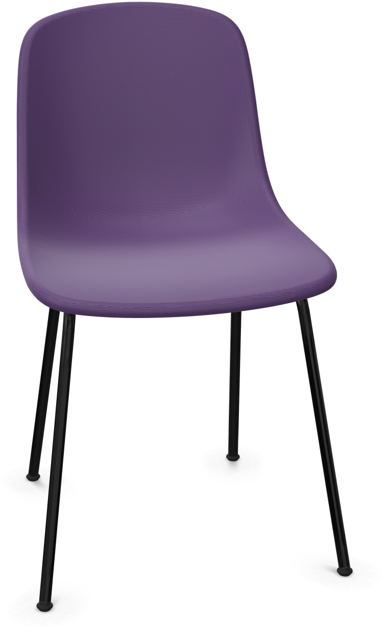 PURE LOOP MONO gepolstert - Non stackable in Violett / Schwarz präsentiert im Onlineshop von KAQTU Design AG. Stuhl ist von Infiniti Design