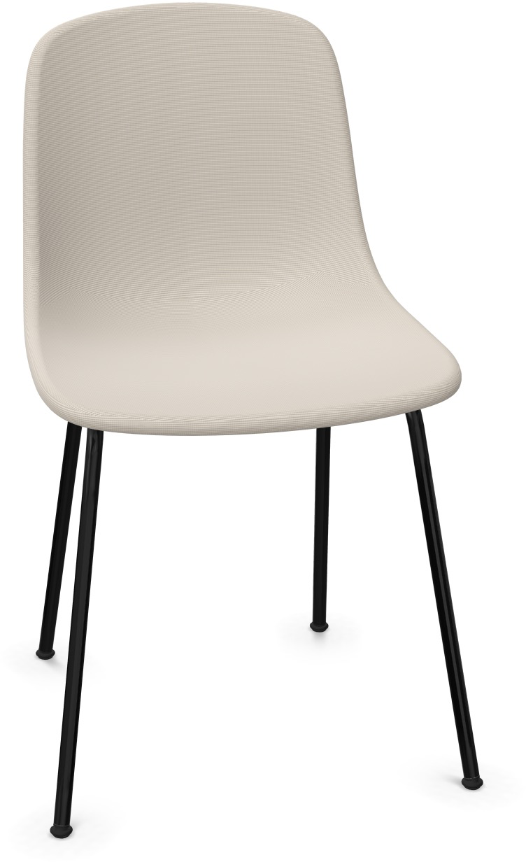 PURE LOOP MONO gepolstert - Non stackable in Hellgrau / Schwarz präsentiert im Onlineshop von KAQTU Design AG. Stuhl ist von Infiniti Design