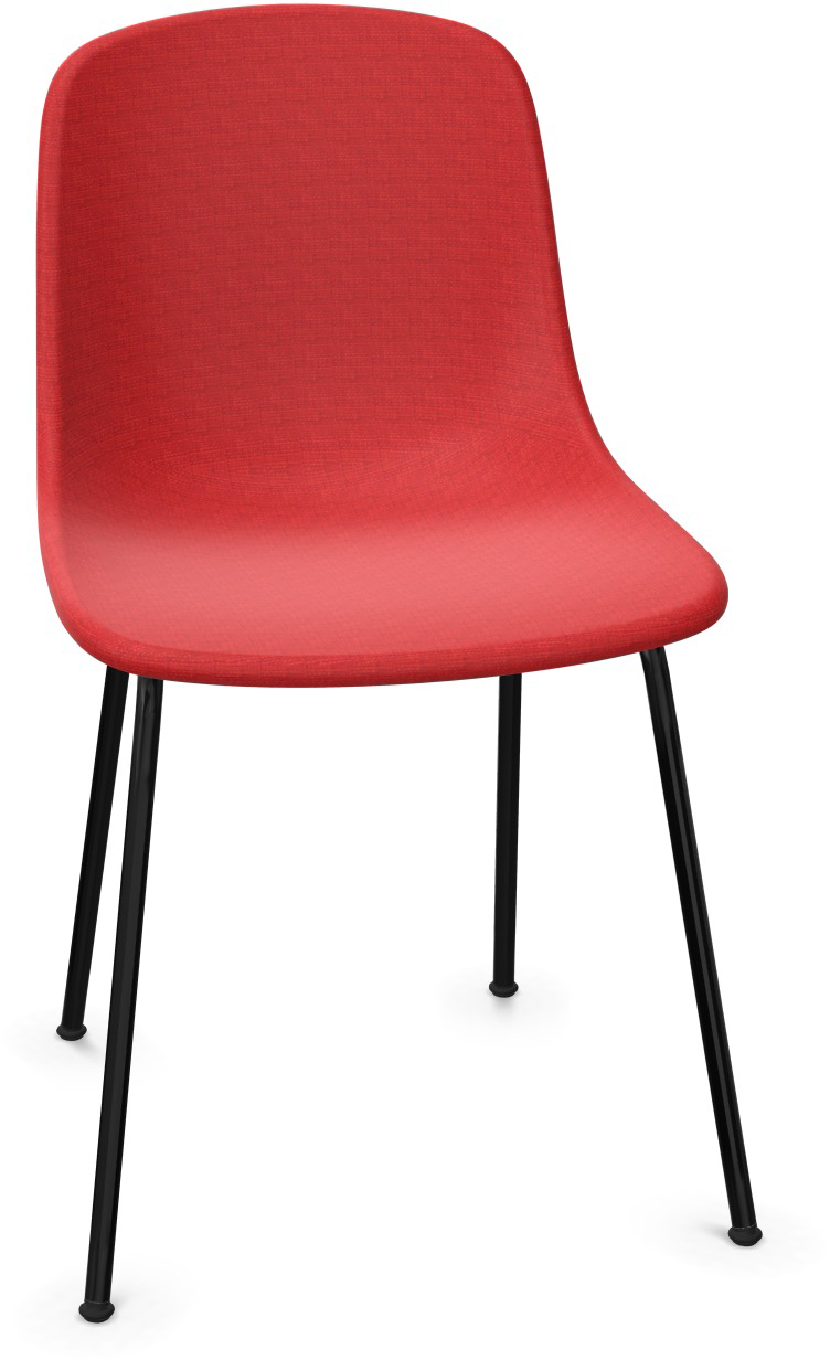 PURE LOOP MONO gepolstert - Non stackable in Rot / Schwarz präsentiert im Onlineshop von KAQTU Design AG. Stuhl ist von Infiniti Design