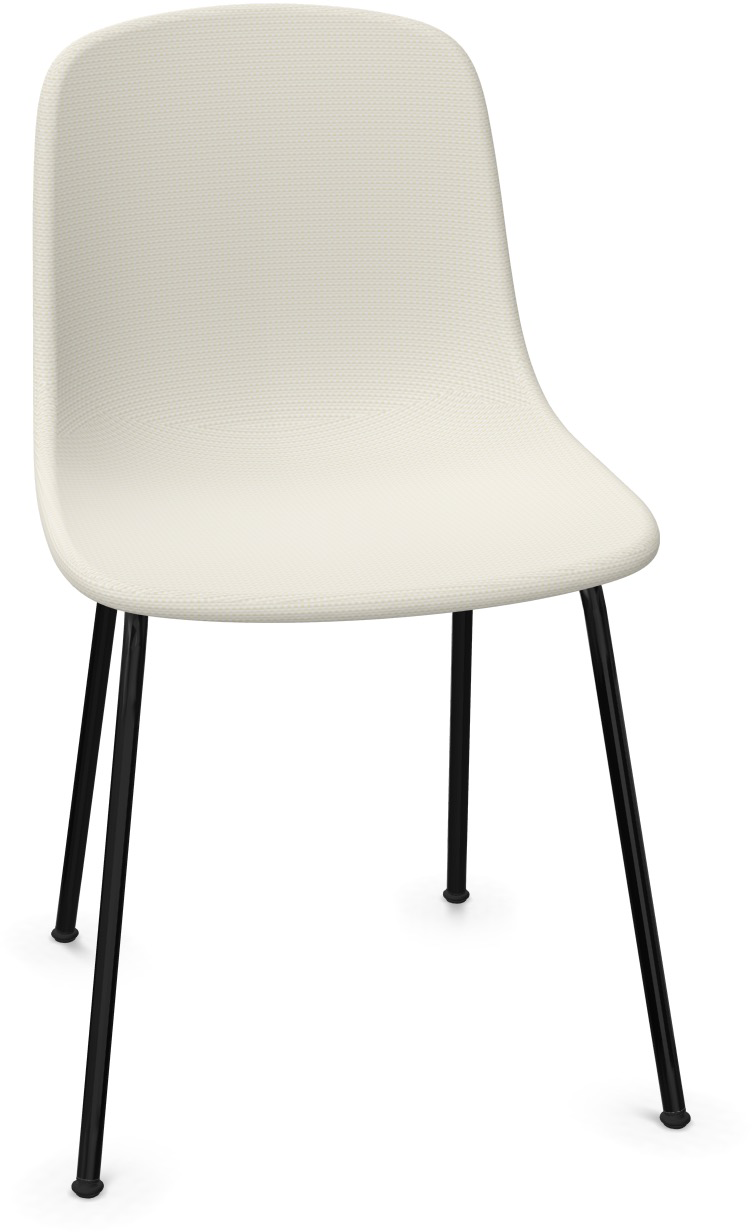 PURE LOOP MONO gepolstert - Non stackable in Sandweiss / Schwarz präsentiert im Onlineshop von KAQTU Design AG. Stuhl ist von Infiniti Design