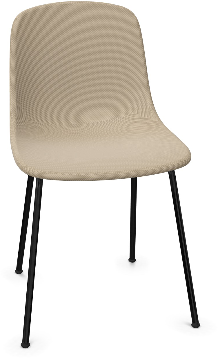 PURE LOOP MONO gepolstert - Non stackable in Hellbraun / Schwarz präsentiert im Onlineshop von KAQTU Design AG. Stuhl ist von Infiniti Design