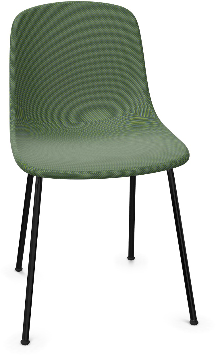 PURE LOOP MONO gepolstert - Non stackable in Dunkelgrün / Schwarz präsentiert im Onlineshop von KAQTU Design AG. Stuhl ist von Infiniti Design
