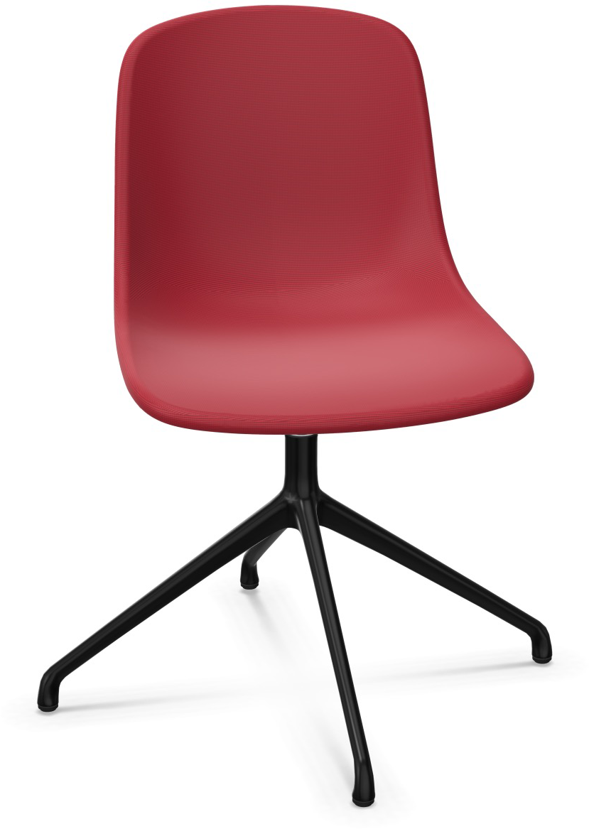 PURE LOOP MONO Drehbar in Dunkelrot / Schwarz präsentiert im Onlineshop von KAQTU Design AG. Stuhl ist von Infiniti Design