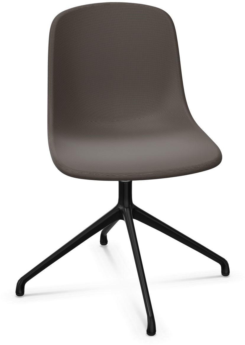 PURE LOOP MONO Drehbar in Graubraun / Schwarz präsentiert im Onlineshop von KAQTU Design AG. Stuhl ist von Infiniti Design