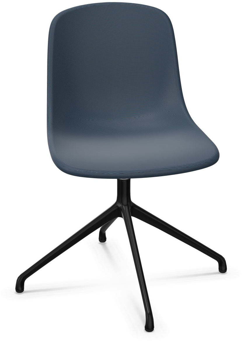 PURE LOOP MONO Drehbar in Dunkelblau / Schwarz präsentiert im Onlineshop von KAQTU Design AG. Stuhl ist von Infiniti Design