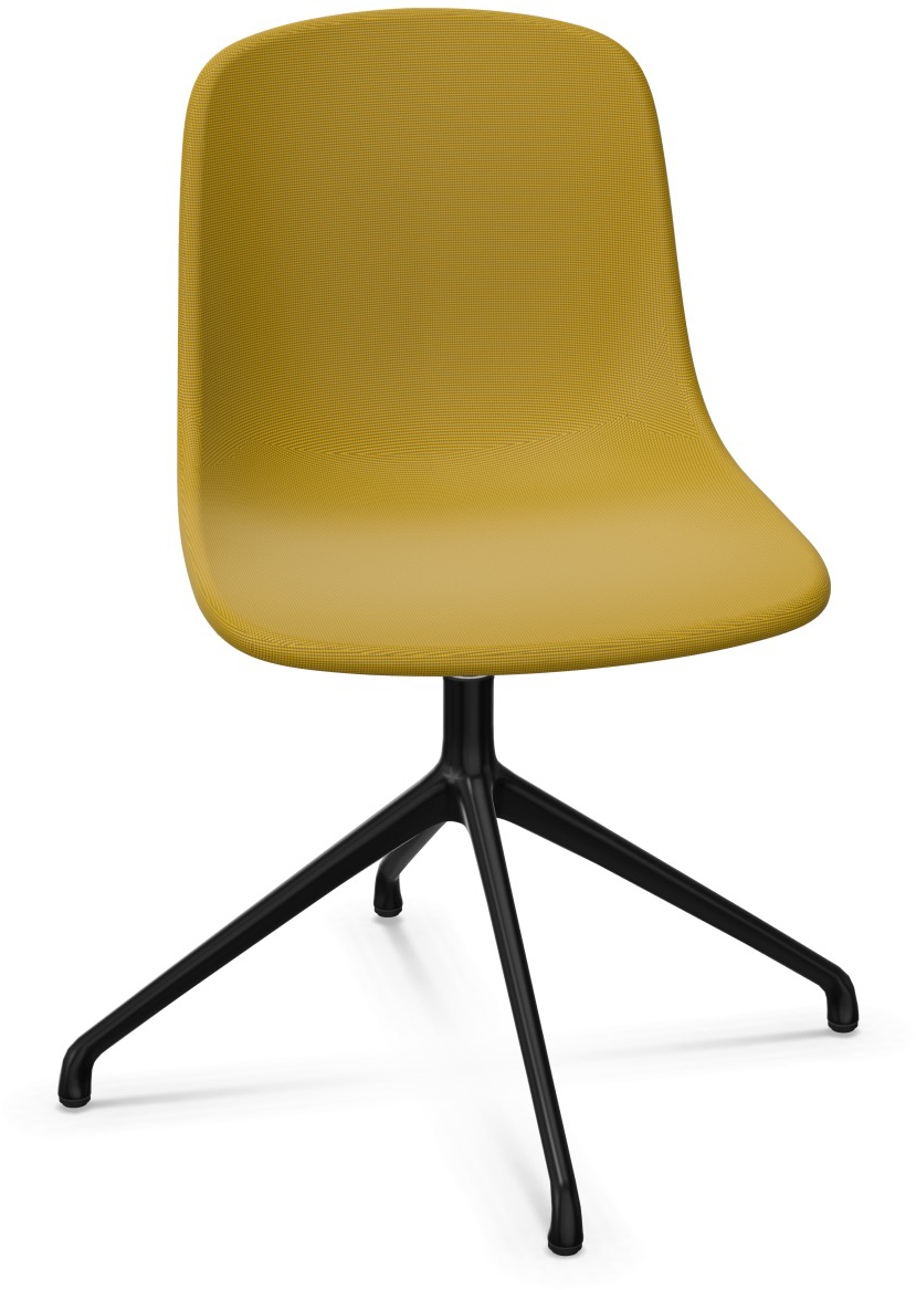 PURE LOOP MONO Drehbar in Senfgelb / Schwarz präsentiert im Onlineshop von KAQTU Design AG. Stuhl ist von Infiniti Design
