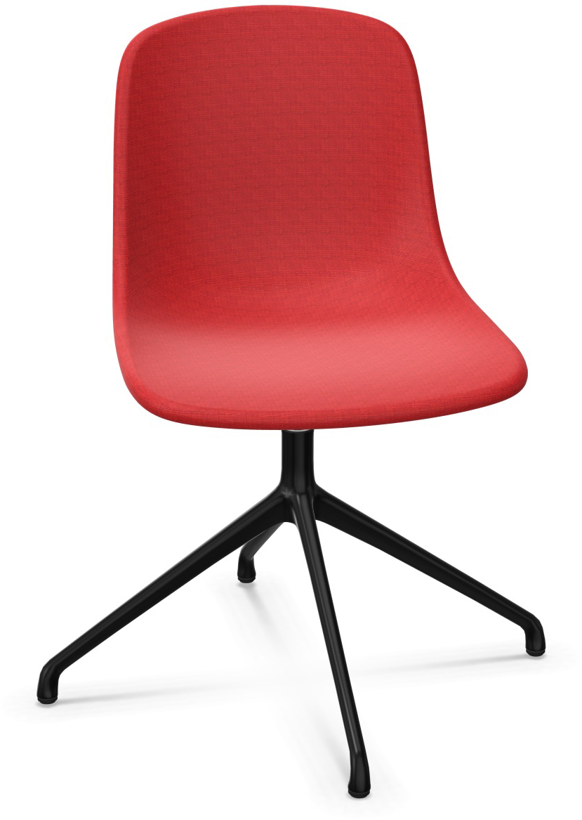 PURE LOOP MONO Drehbar in Rot / Schwarz präsentiert im Onlineshop von KAQTU Design AG. Stuhl ist von Infiniti Design
