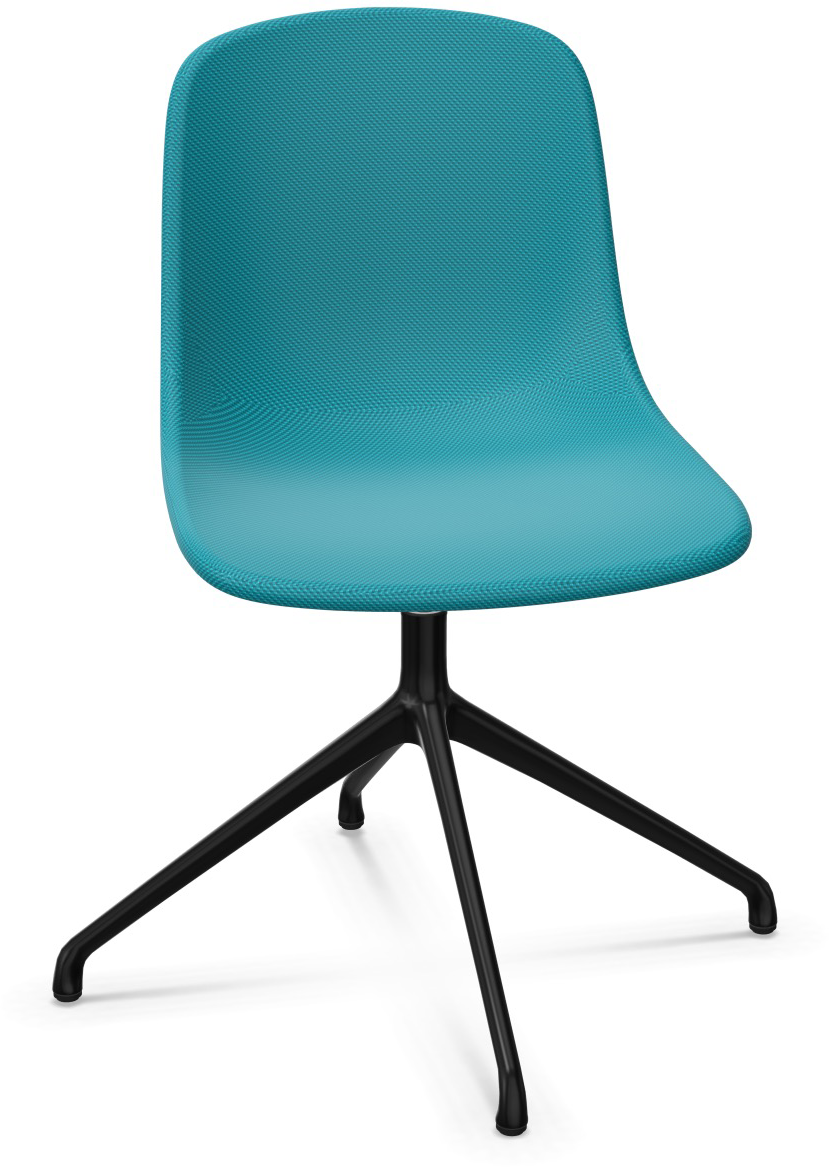 PURE LOOP MONO Drehbar in Türkis / Schwarz präsentiert im Onlineshop von KAQTU Design AG. Stuhl ist von Infiniti Design