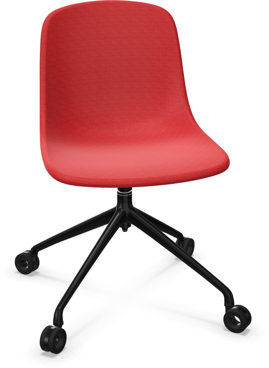 PURE LOOP MONO Swivel in Rot / Schwarz präsentiert im Onlineshop von KAQTU Design AG. Bürostuhl ist von Infiniti Design